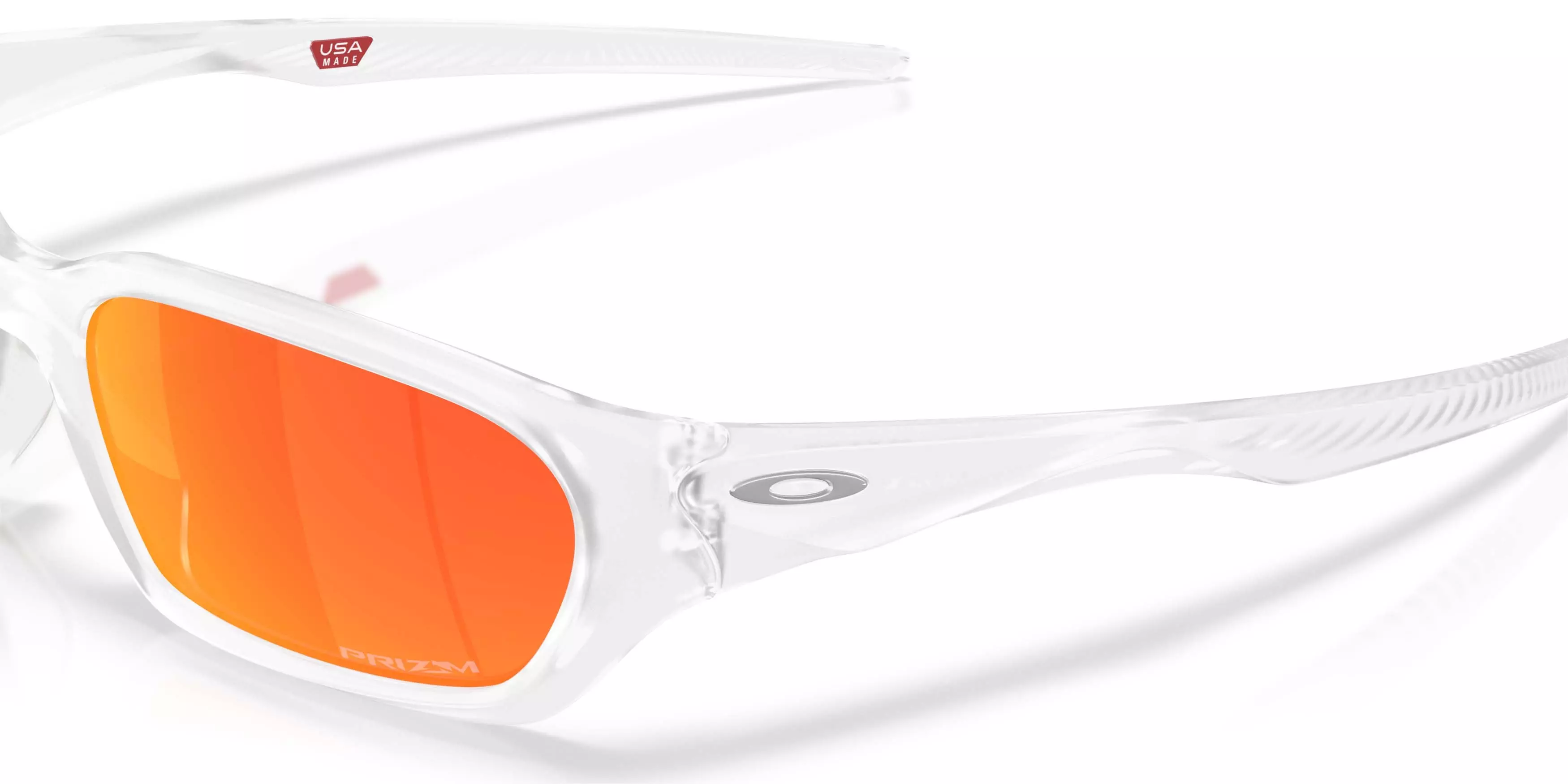 Oakley Terraforma Prizm Ruby Sunglasses &ndash; Matte Clear - CLEAR/RED