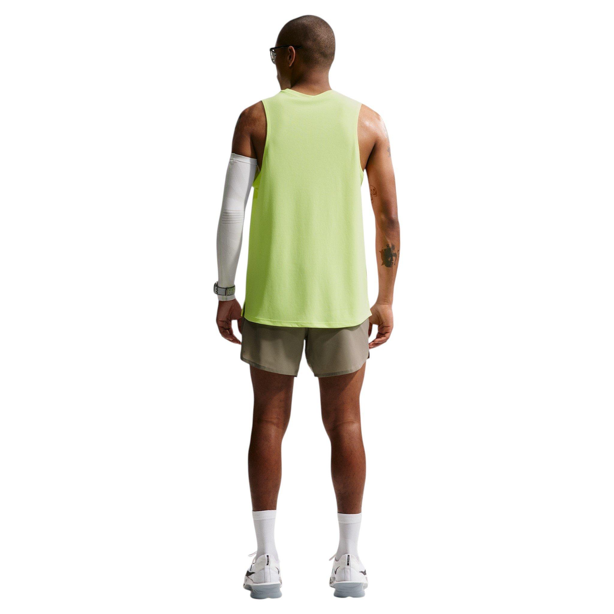 Nike Men's Stride Plus Dri-FIT 5" Brief-Lined Running Shorts - Green - GREEN