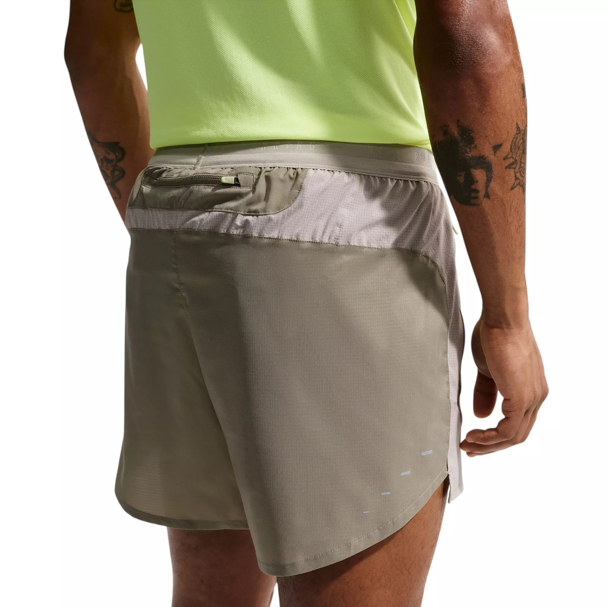 Nike Men's Stride Plus Dri-FIT 5" Brief-Lined Running Shorts - Green - GREEN