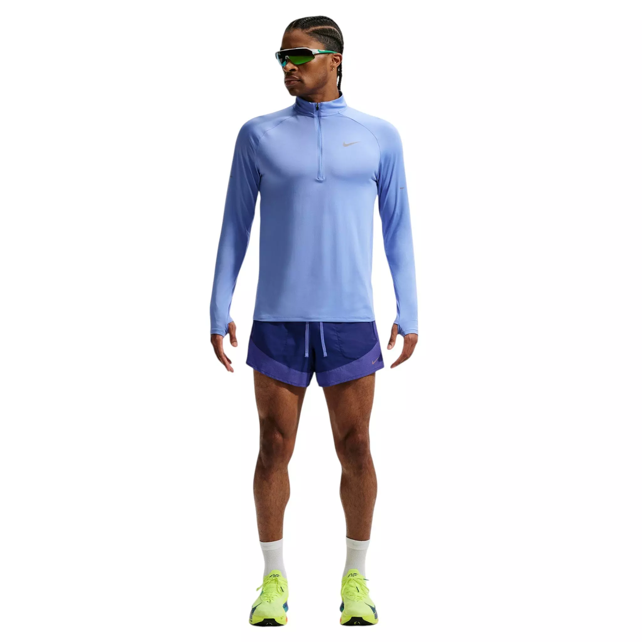 Nike Men's Stride Plus Dri-FIT 5" Brief-Lined Running Shorts - Blue - BLUE