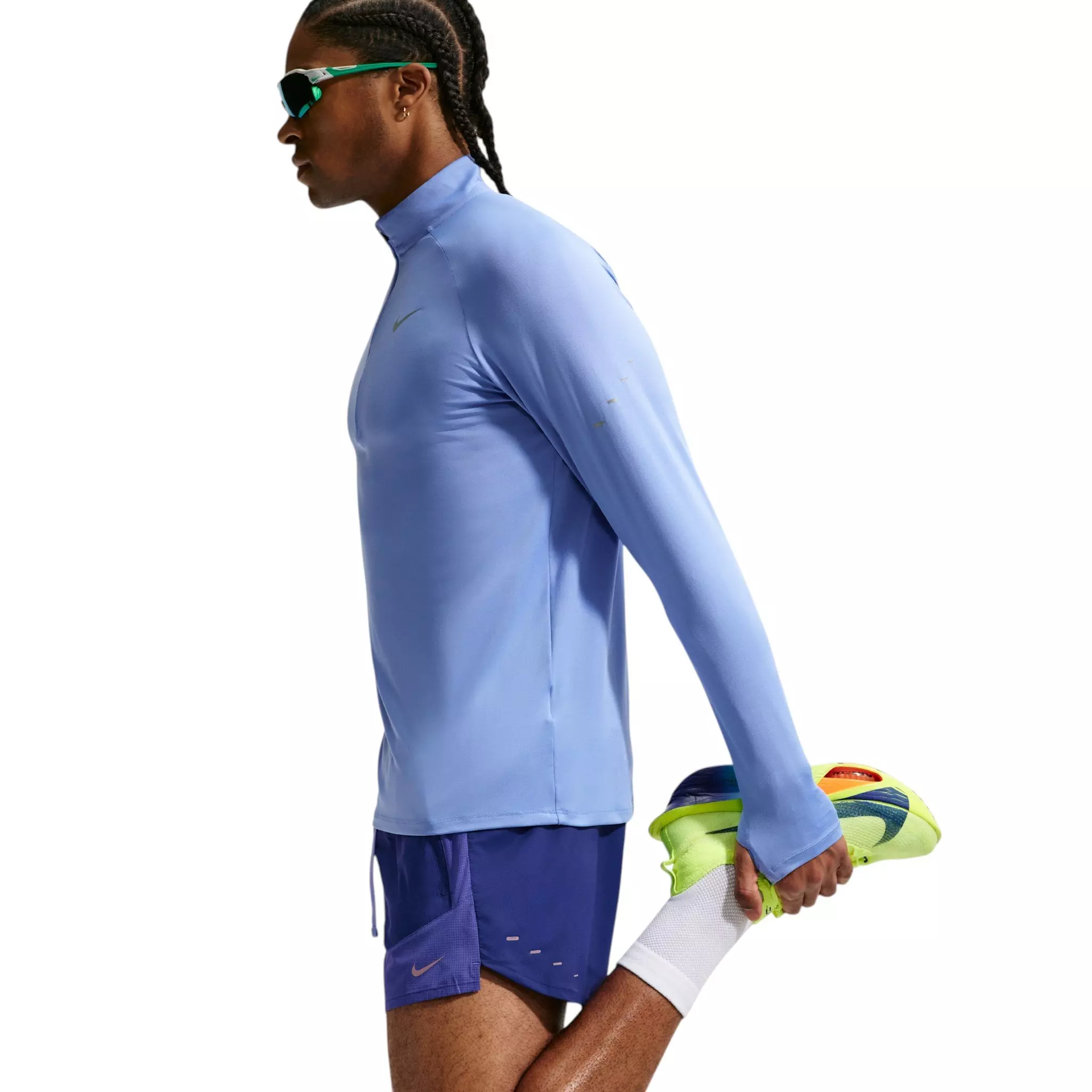 Nike Men's Stride Plus Dri-FIT 5" Brief-Lined Running Shorts - Blue - BLUE