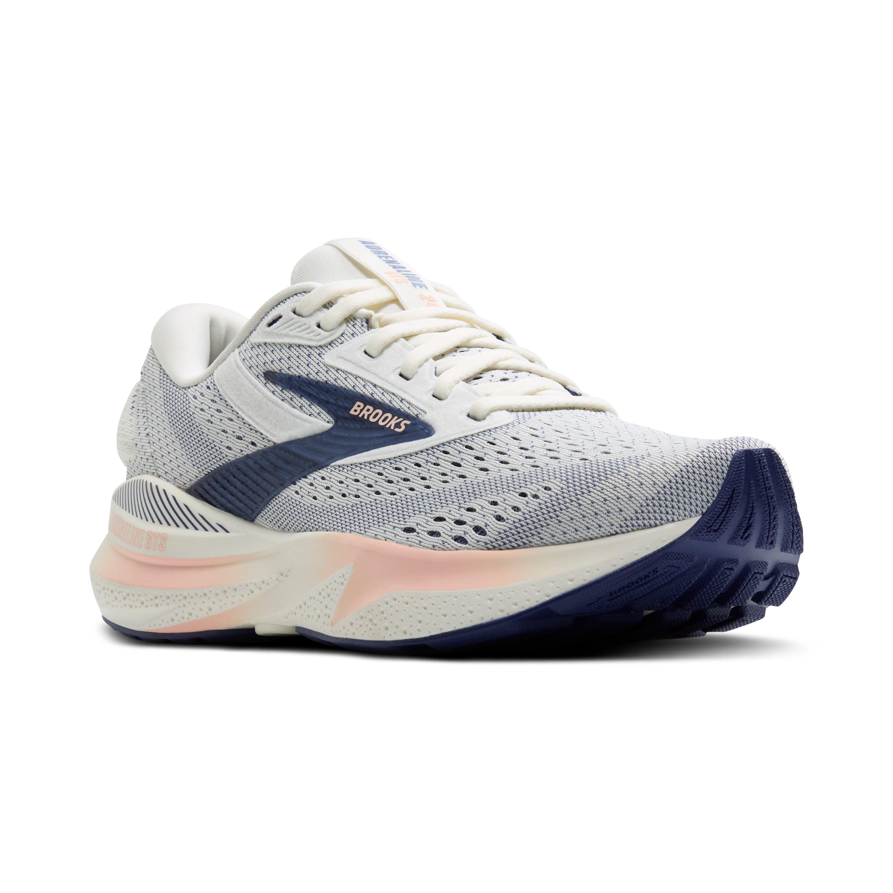 Brooks Adrenaline GTS 24 "Grey/Blue Ribbon/Peach" Women's Wide Running Shoe - GREY/BLUE/PEACH Thumbnail View 4