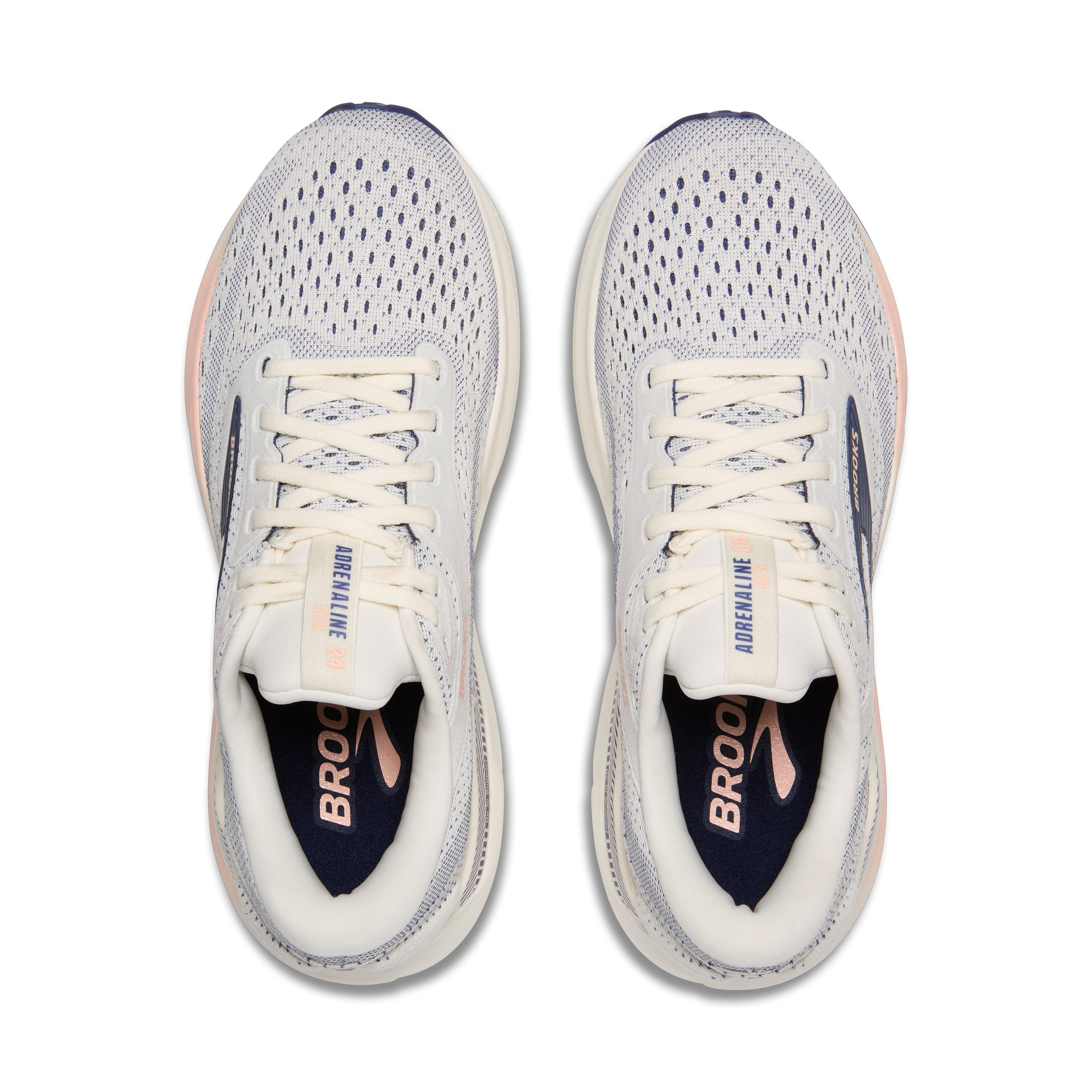 Brooks Adrenaline GTS 24 "Grey/Blue Ribbon/Peach" Women's Wide Running Shoe - GREY/BLUE/PEACH Thumbnail View 5