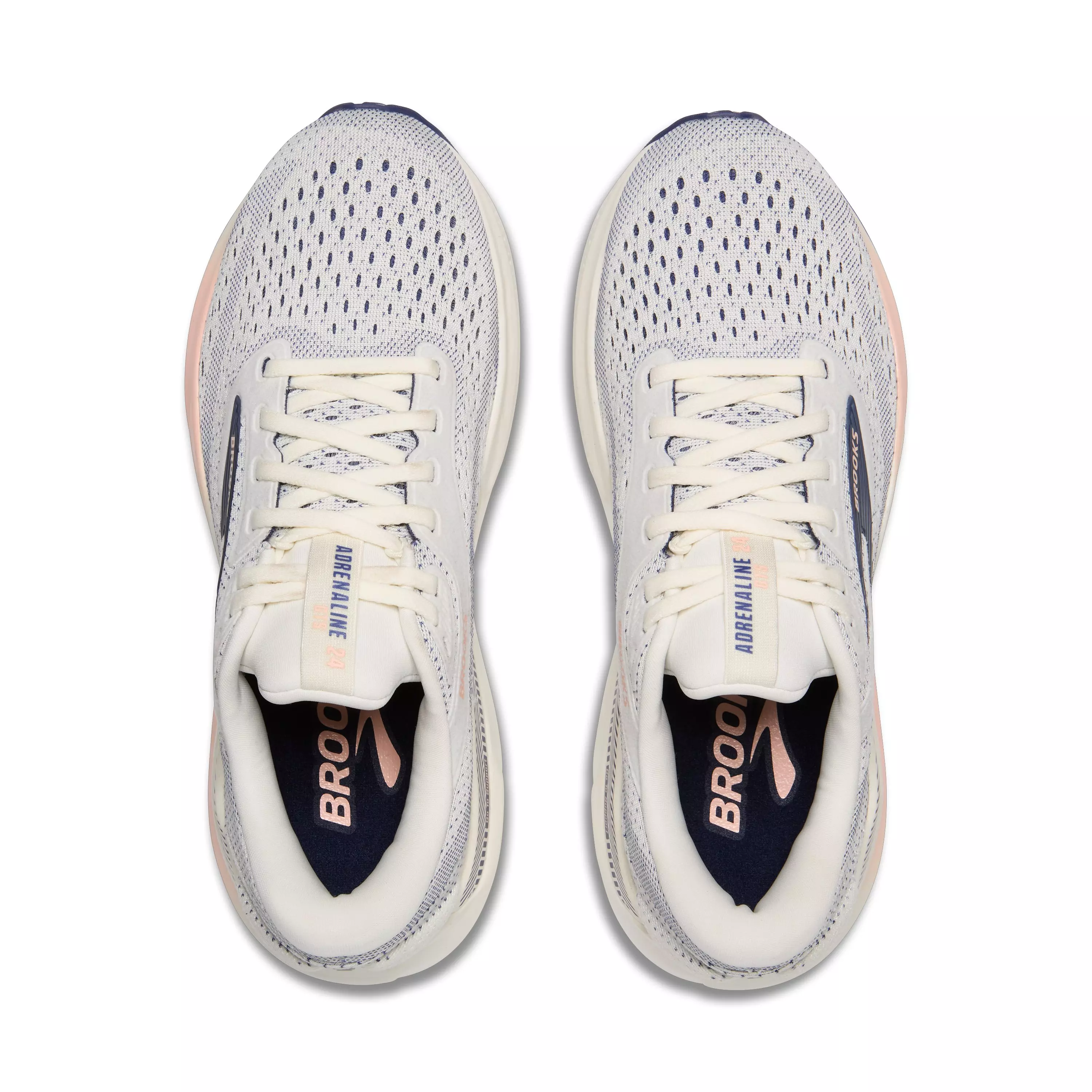 Brooks Adrenaline GTS 24 "Grey/Blue Ribbon/Peach" Women's Wide Running Shoe - GREY/BLUE/PEACH