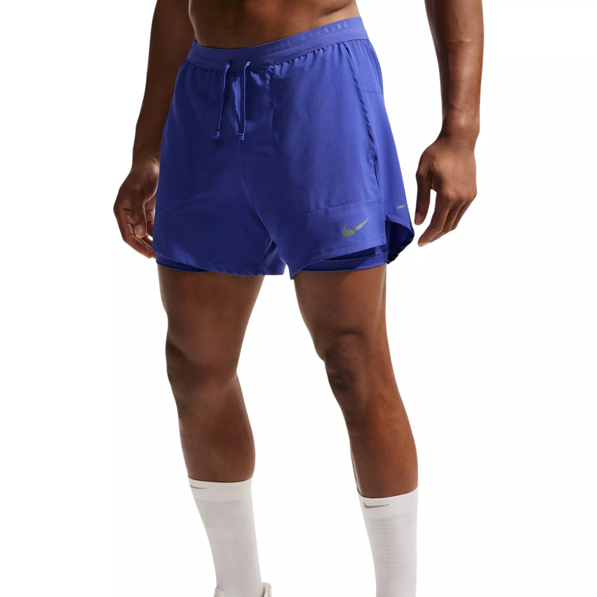 Nike Men's Stride Dri-FIT 5" 2-in-1 Running Shorts - Blue - BLUE