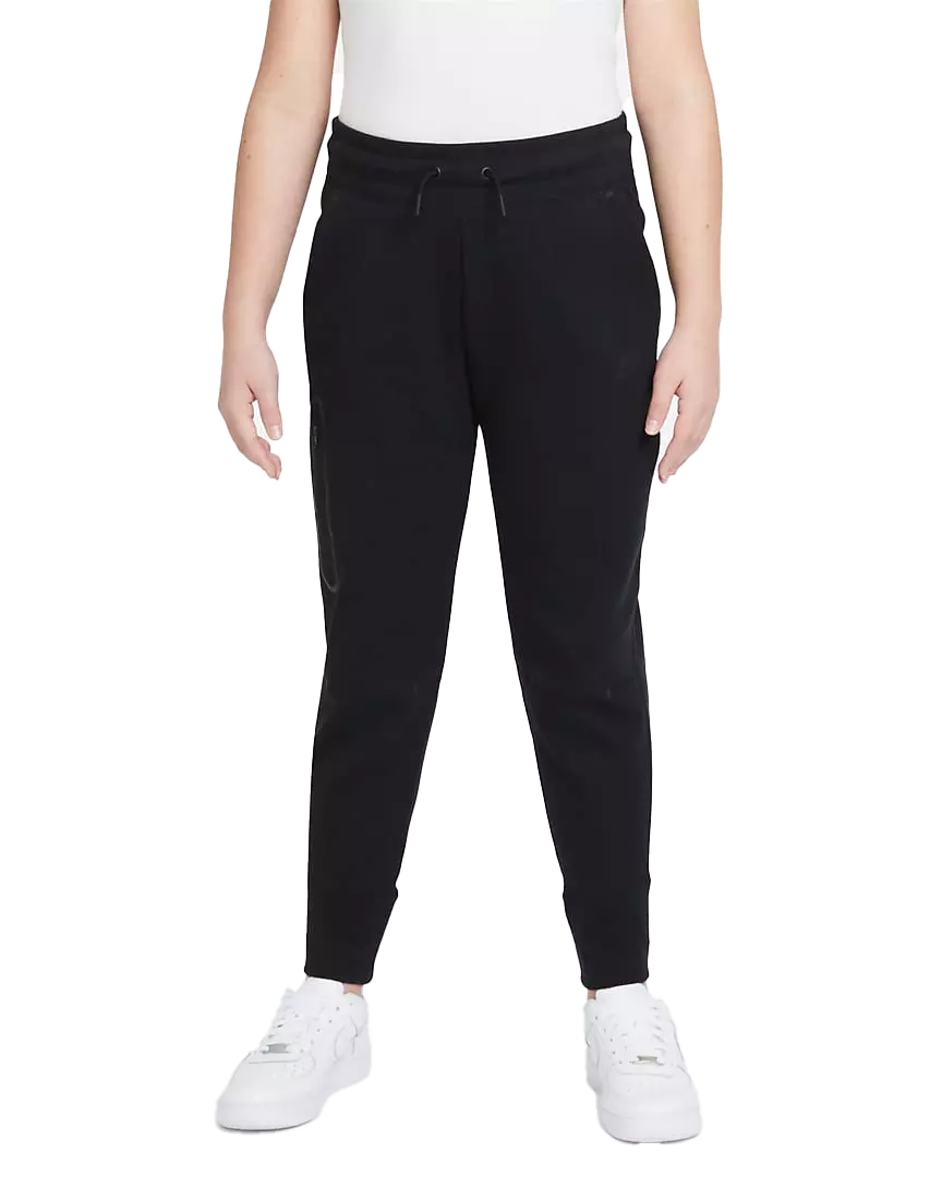 Nike Big Boys' Sportswear Tech Fleece Pants-Grey/Black/White - Hibbett