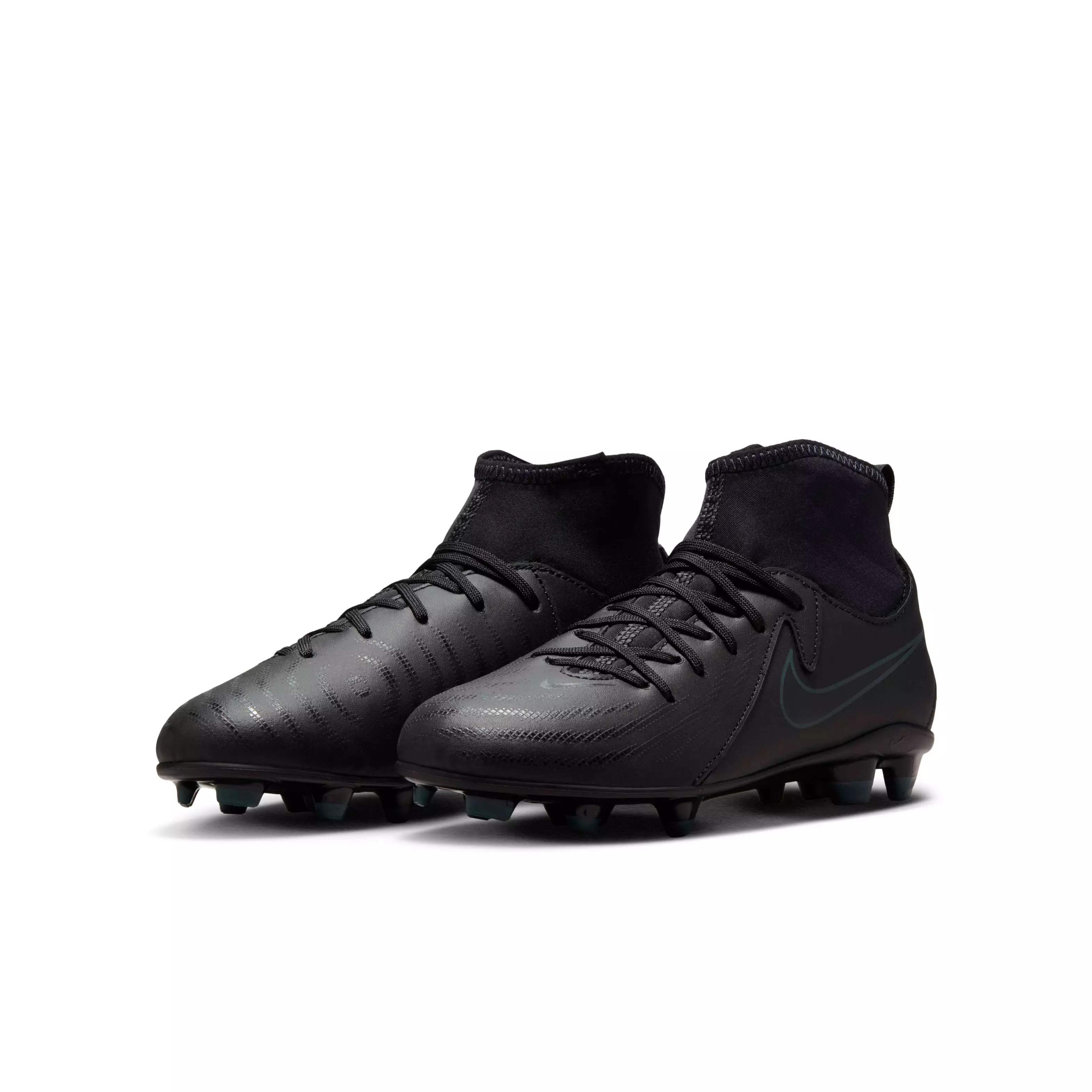 Nike Jr. Phantom Luna 2 Club MG "Black/Deep Jungle/Black" Grade School Kids' Soccer Cleat - BLACK/JUNGLE/BLACK