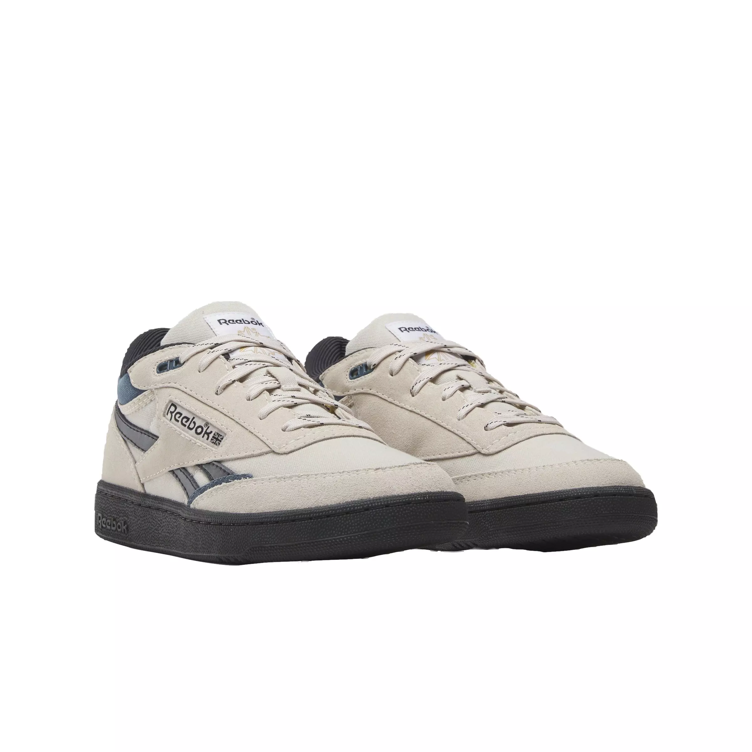 Reebok Club C MID II Revenge Vintage "Stucco/Hoops Blue/Core Black" Unisex Shoe - STUCCO/BLUE/BLACK