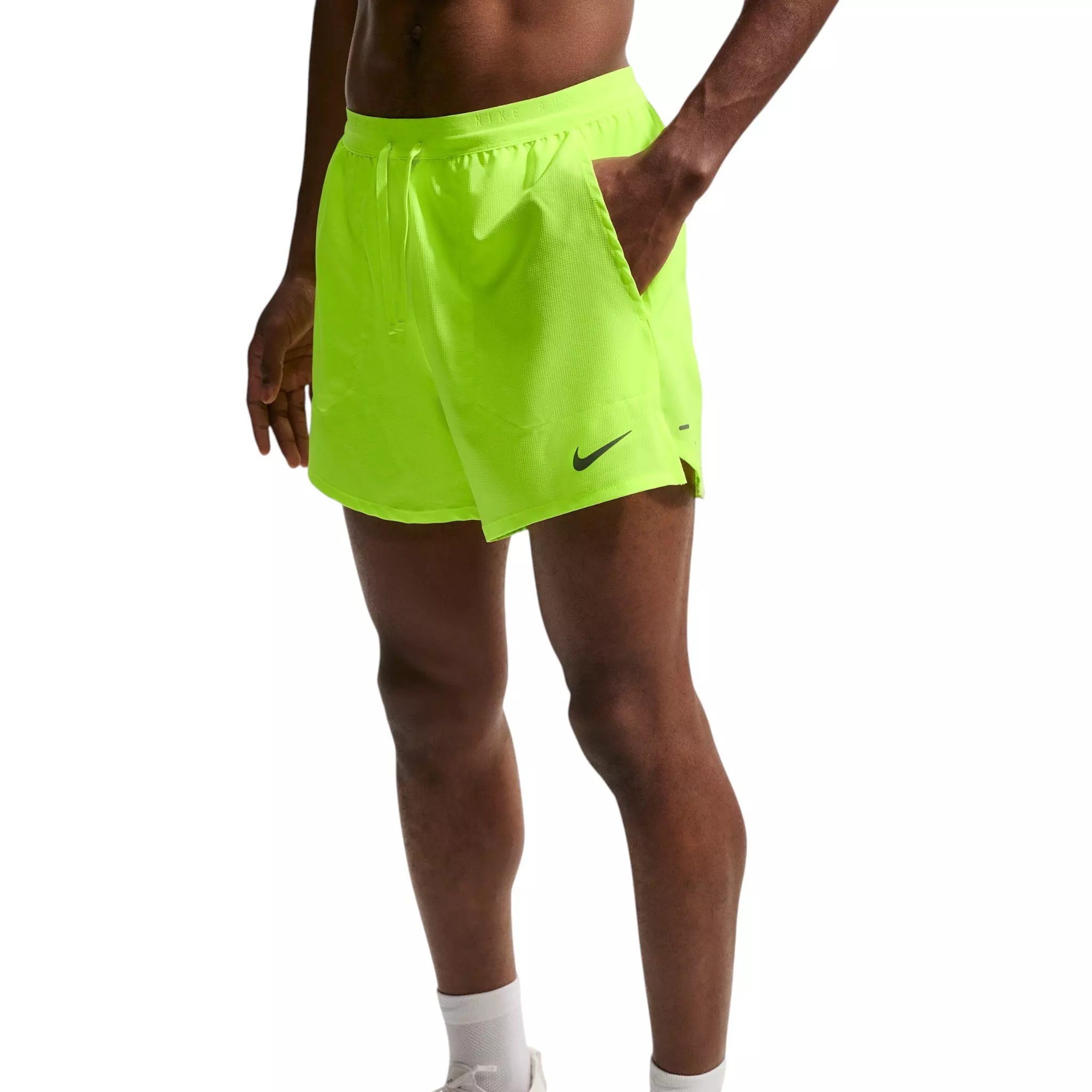 Nike Men's Stride Dri-FIT 5" 2-in-1 Running Shorts - Yellow - YELLOW