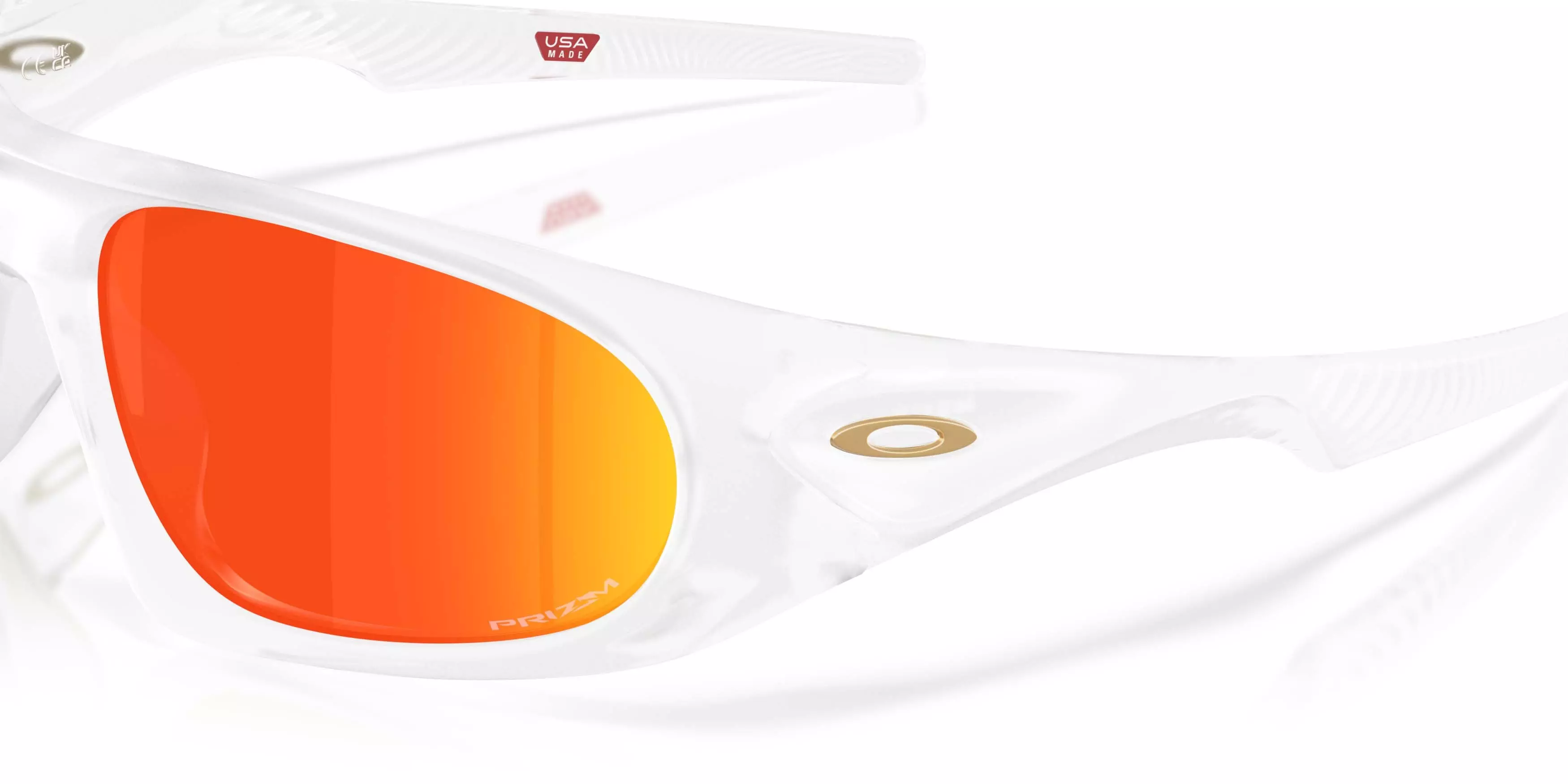Oakley Neoforma Prizm Ruby Sunglasses &ndash; Matte Clear - CLEAR/RED