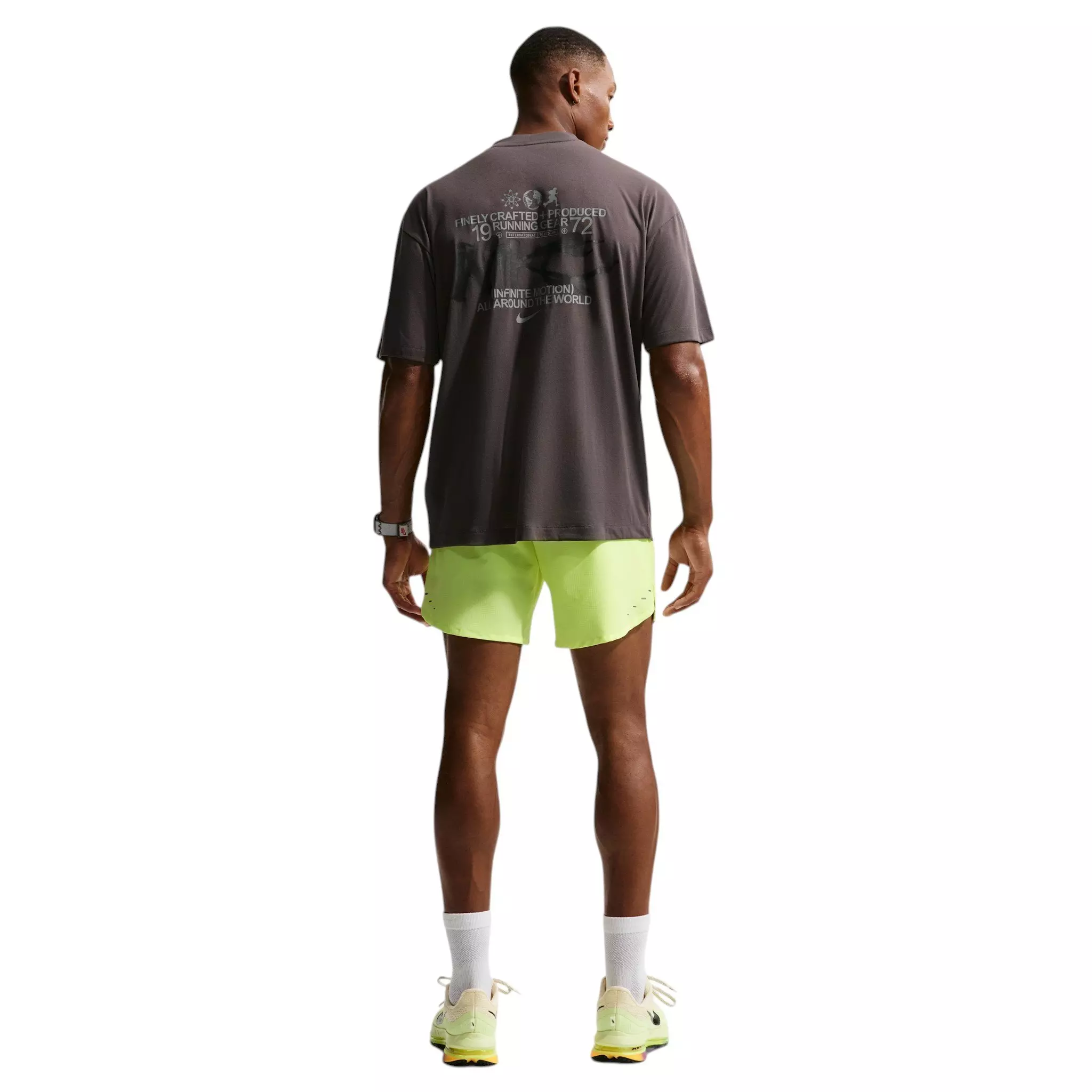 Nike Men's Stride Dri-FIT 7" 2-in-1 Running Shorts - Yellow - YELLOW