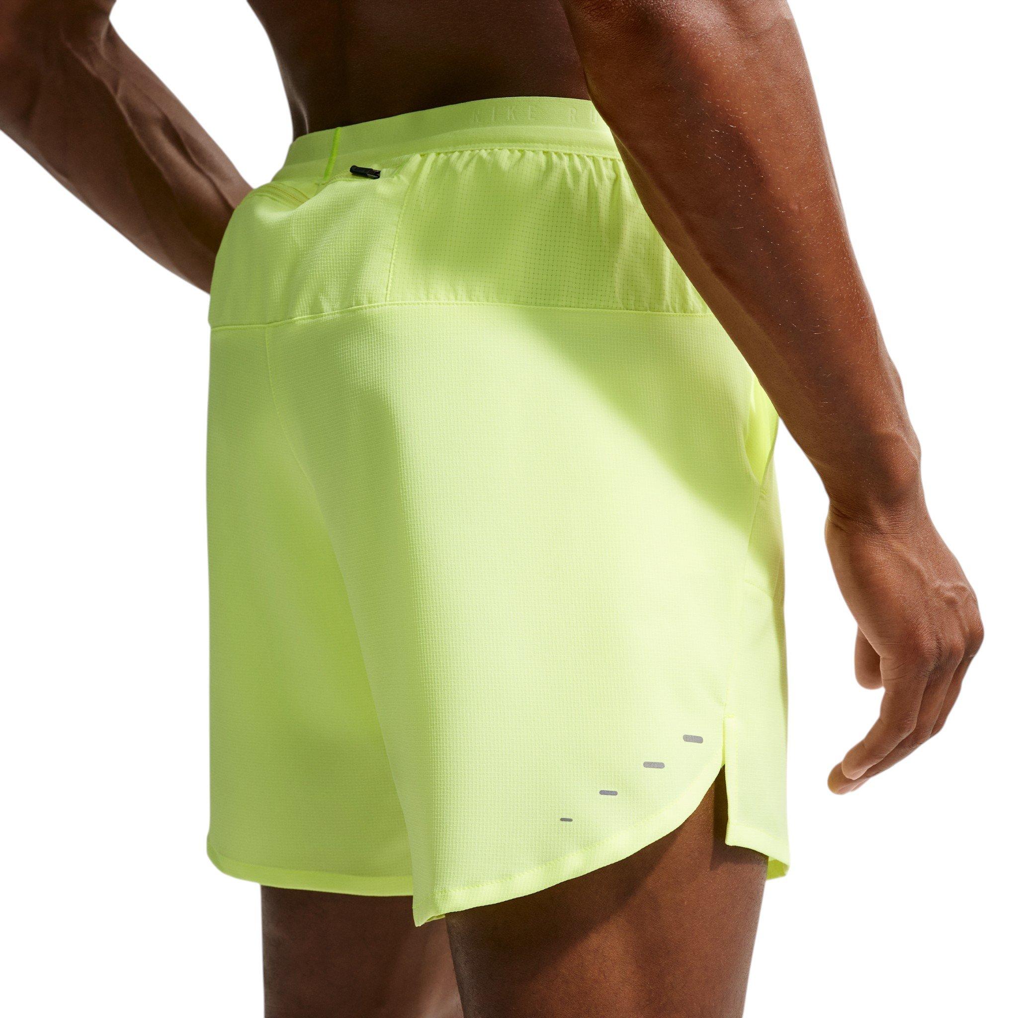 Nike Men's Stride Dri-FIT 7" 2-in-1 Running Shorts - Yellow - YELLOW