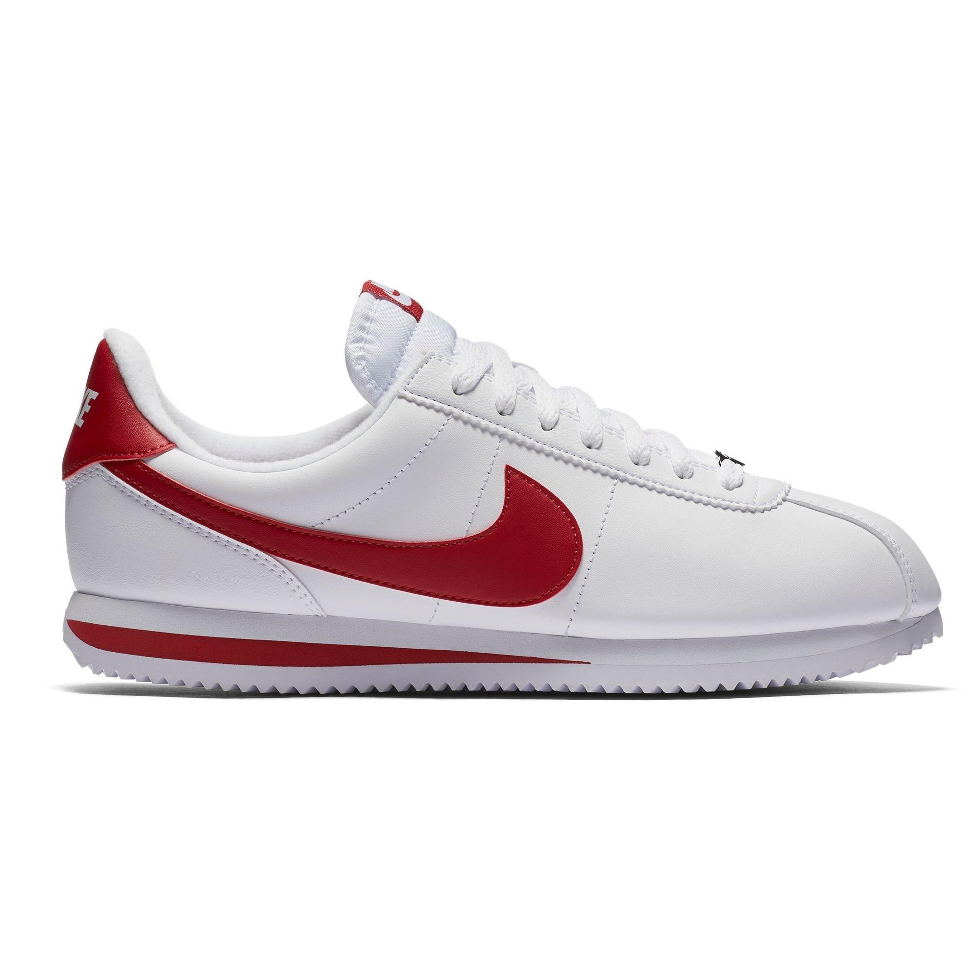 nike cortez nylon white red