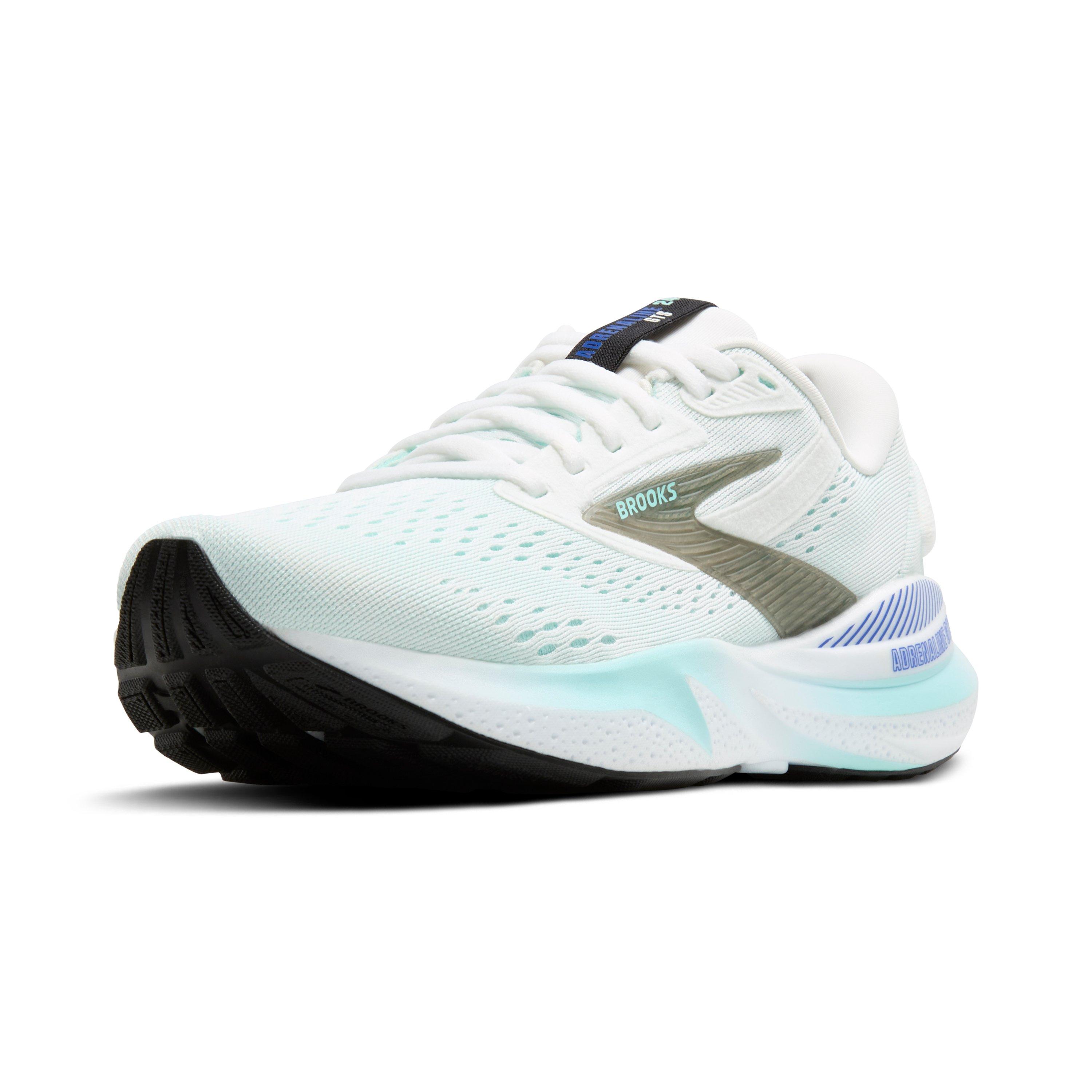 Brooks Adrenaline GTS 24 "White/Limpet Shell/Amparo" Women's Running Shoe - WHITE/LIMPET SHELL/AMPARO Thumbnail View 3