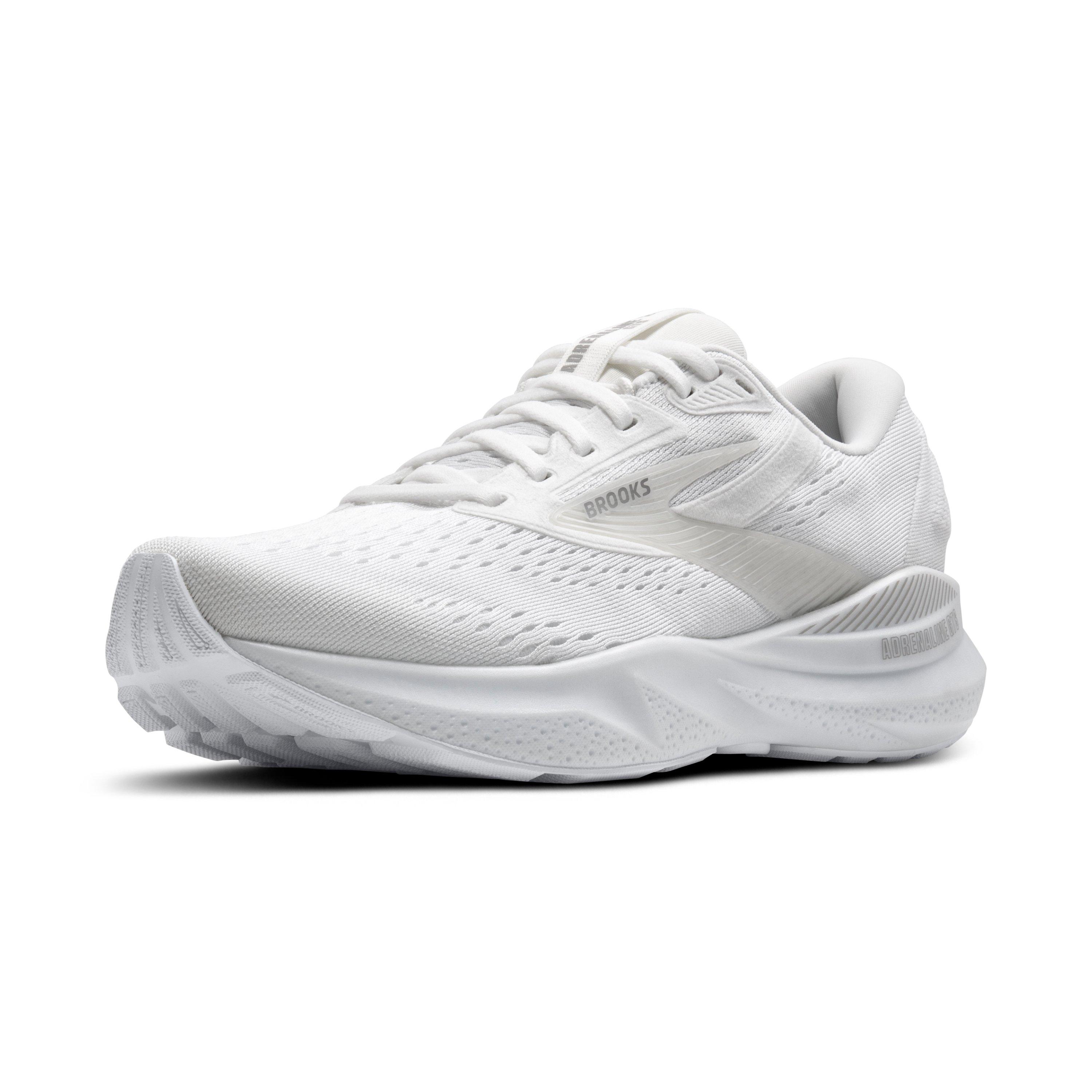 Brooks Adrenaline GTS 24 "White/Oyster/Alloy" Women's Running Shoe - WHITE/OYSTER/ALLOY Thumbnail View 3