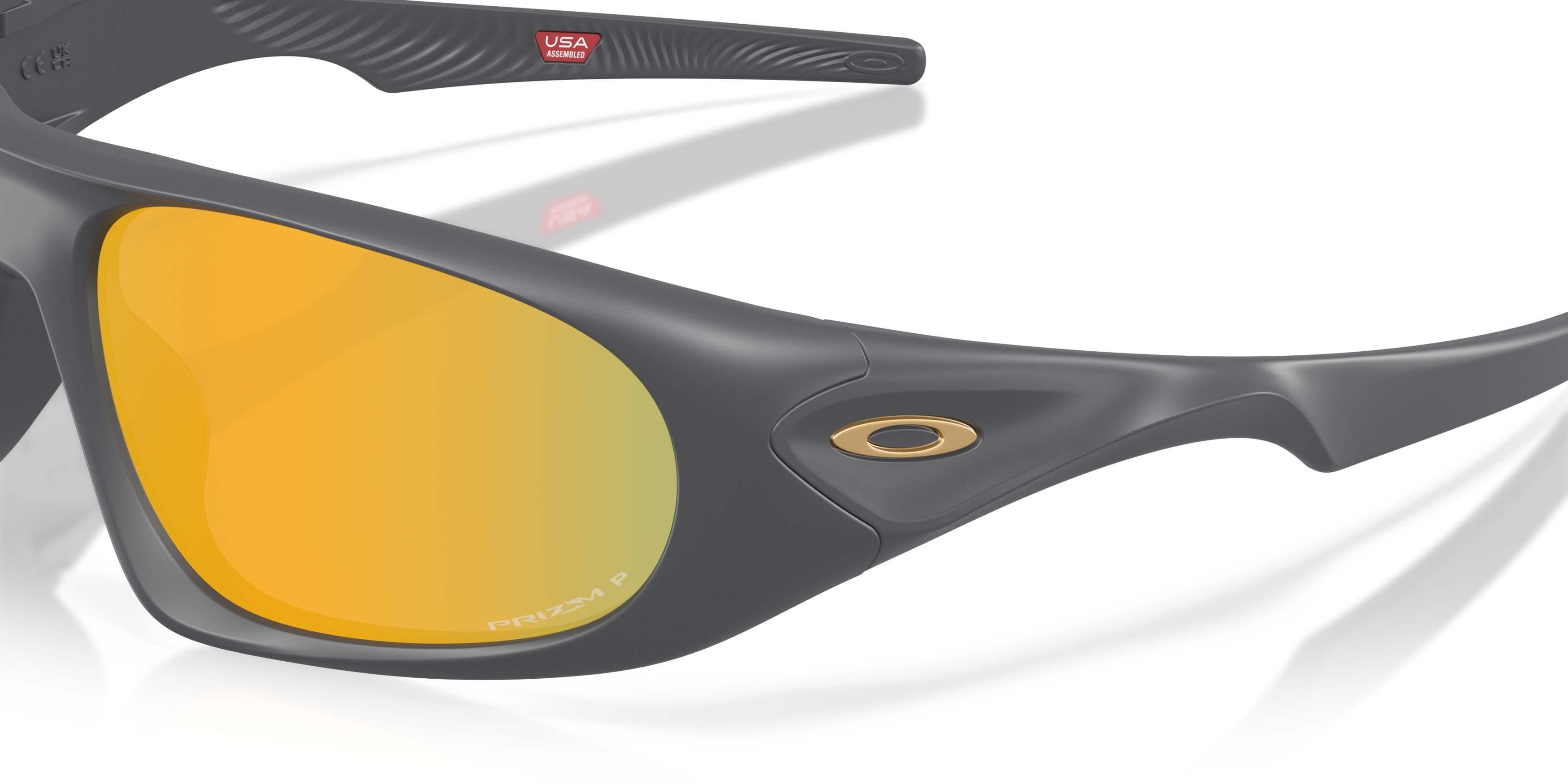 Oakley Neoforma Prizm 24K Polarized Sunglasses &ndash; Matte Carbon - GREY/GOLD Thumbnail View 4
