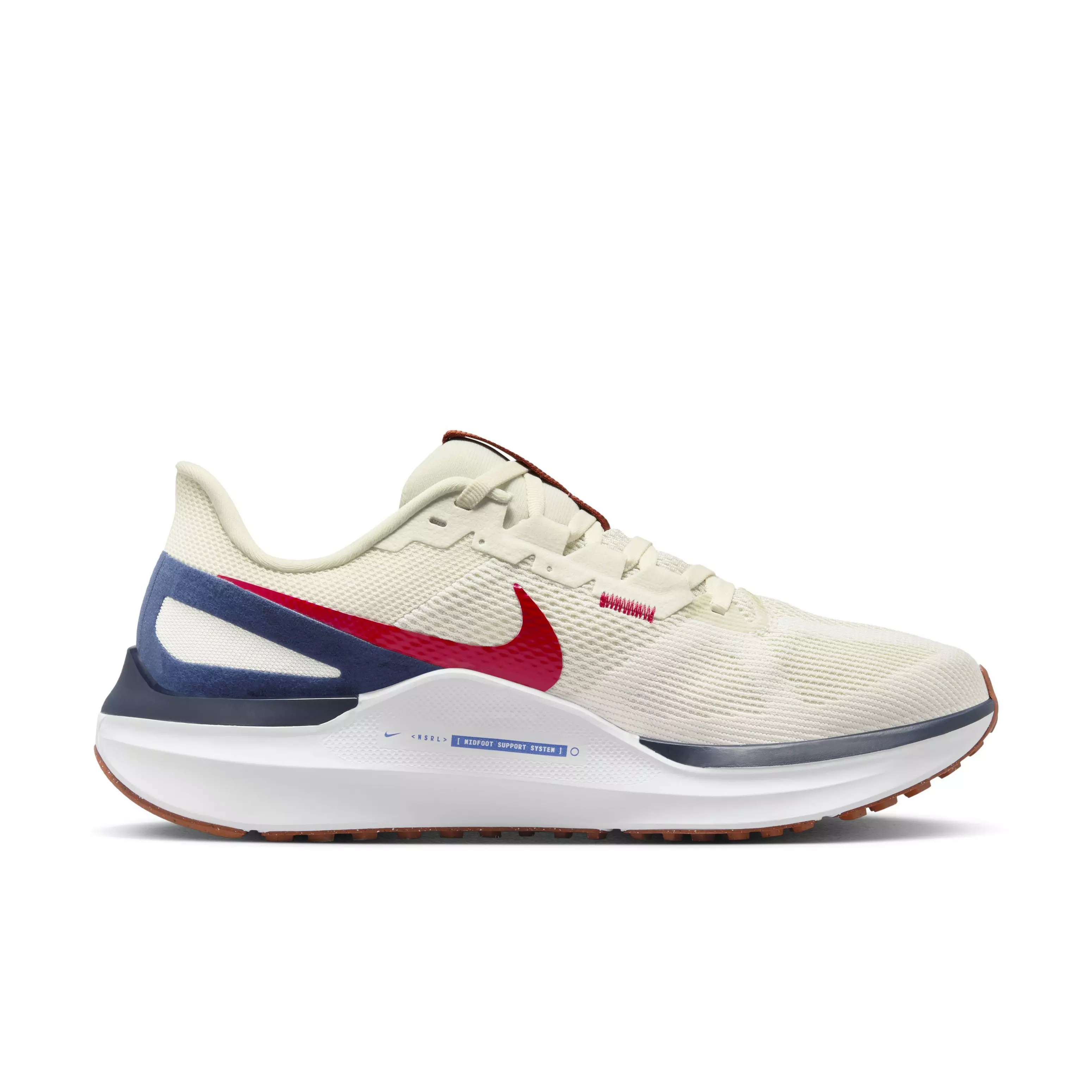 Nike Structure 25 "Beige/Navy/Crimson" Men's Running Shoe - BEIGE/NAVY/CRIMSON