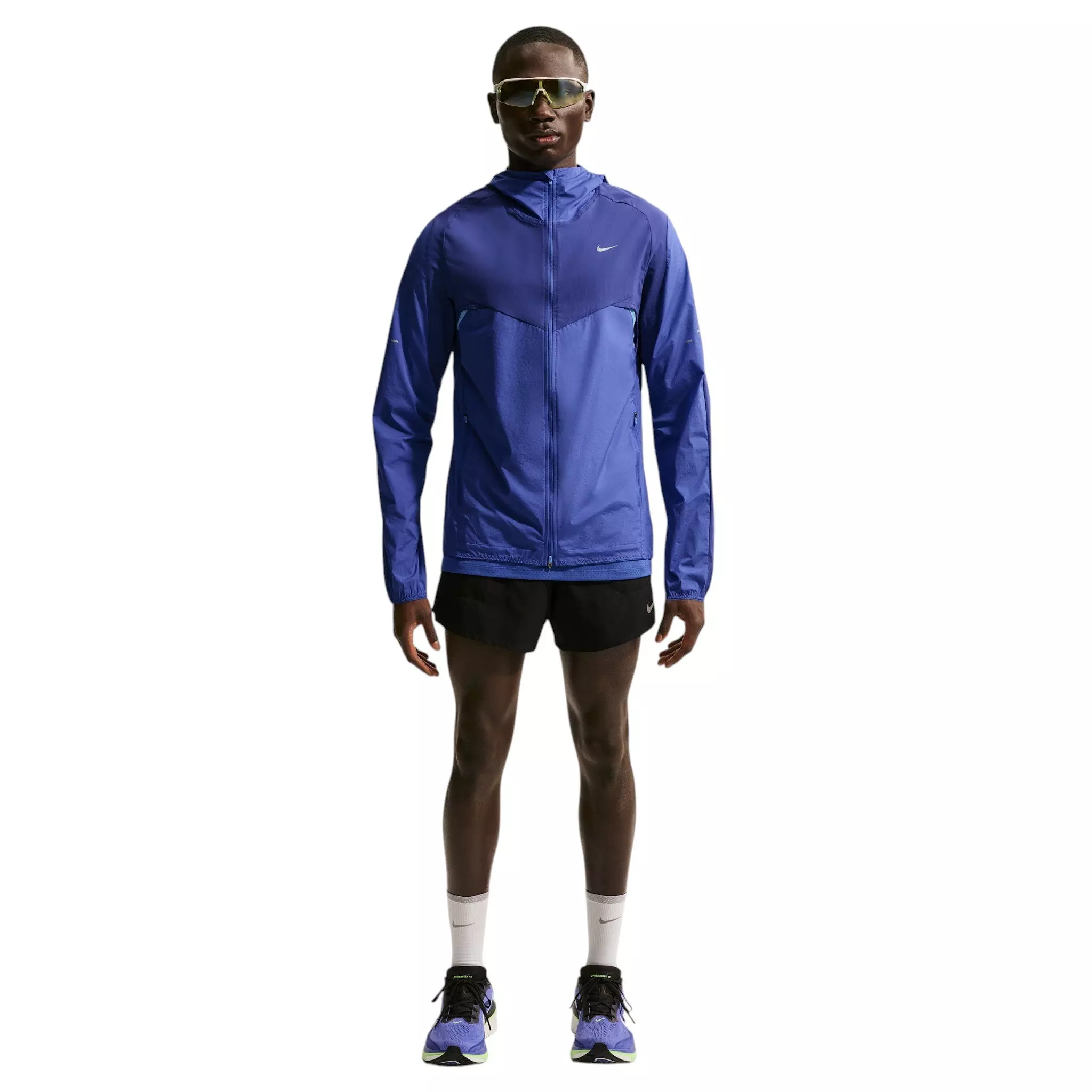 Nike Men's Stride Plus Repel Running Jacket - Blue - BLUE