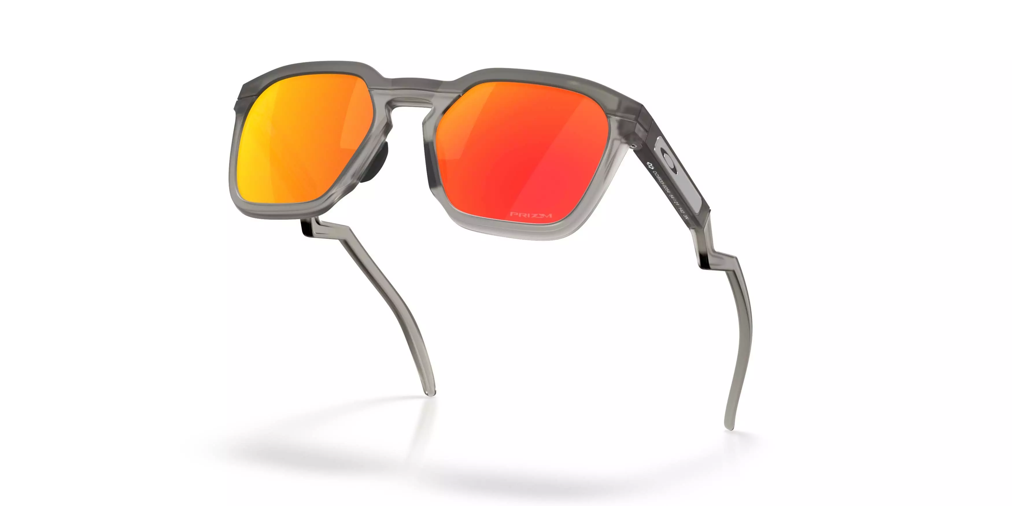 Oakley HSTN SQ Prizm Ruby Sunglasses &ndash; Matte Grey Smoke - GREY/RED