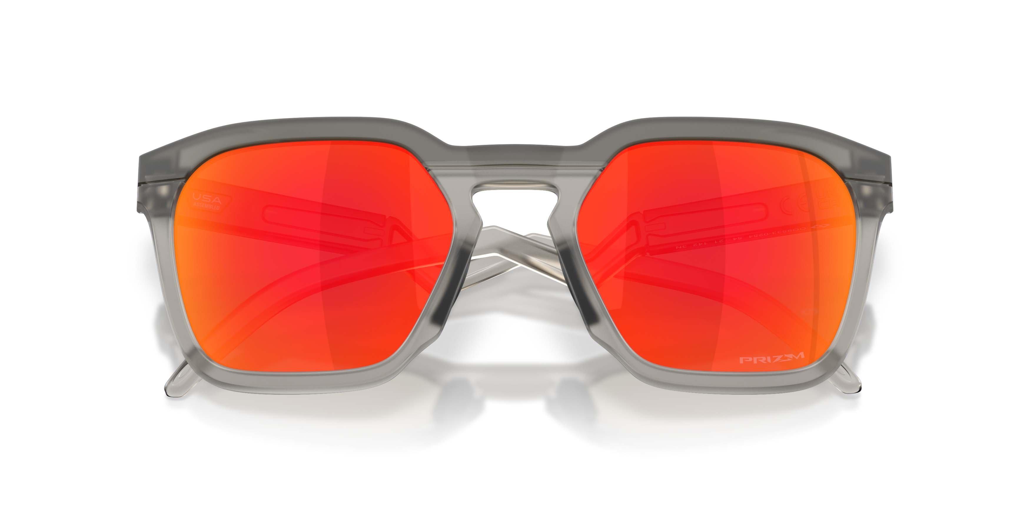 Oakley HSTN SQ Prizm Ruby Sunglasses &ndash; Matte Grey Smoke - GREY/RED Thumbnail View 7