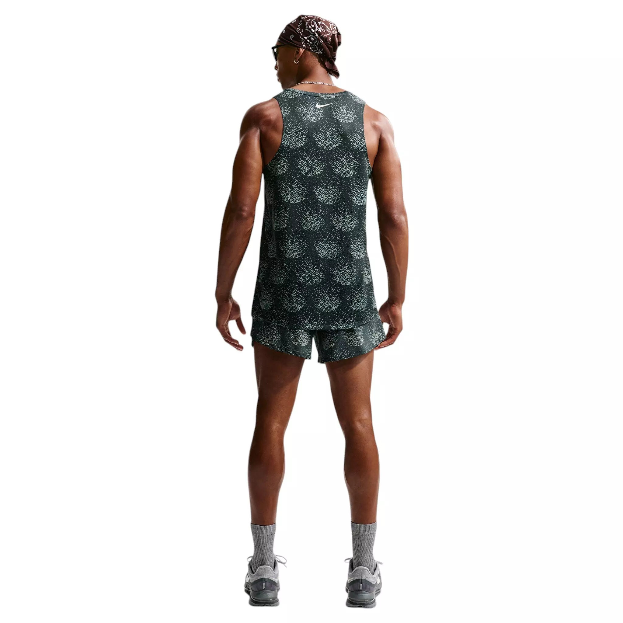Nike Men's Stride Dri-FIT ADV Running Tank Top - Dark Green - DARK GREEN
