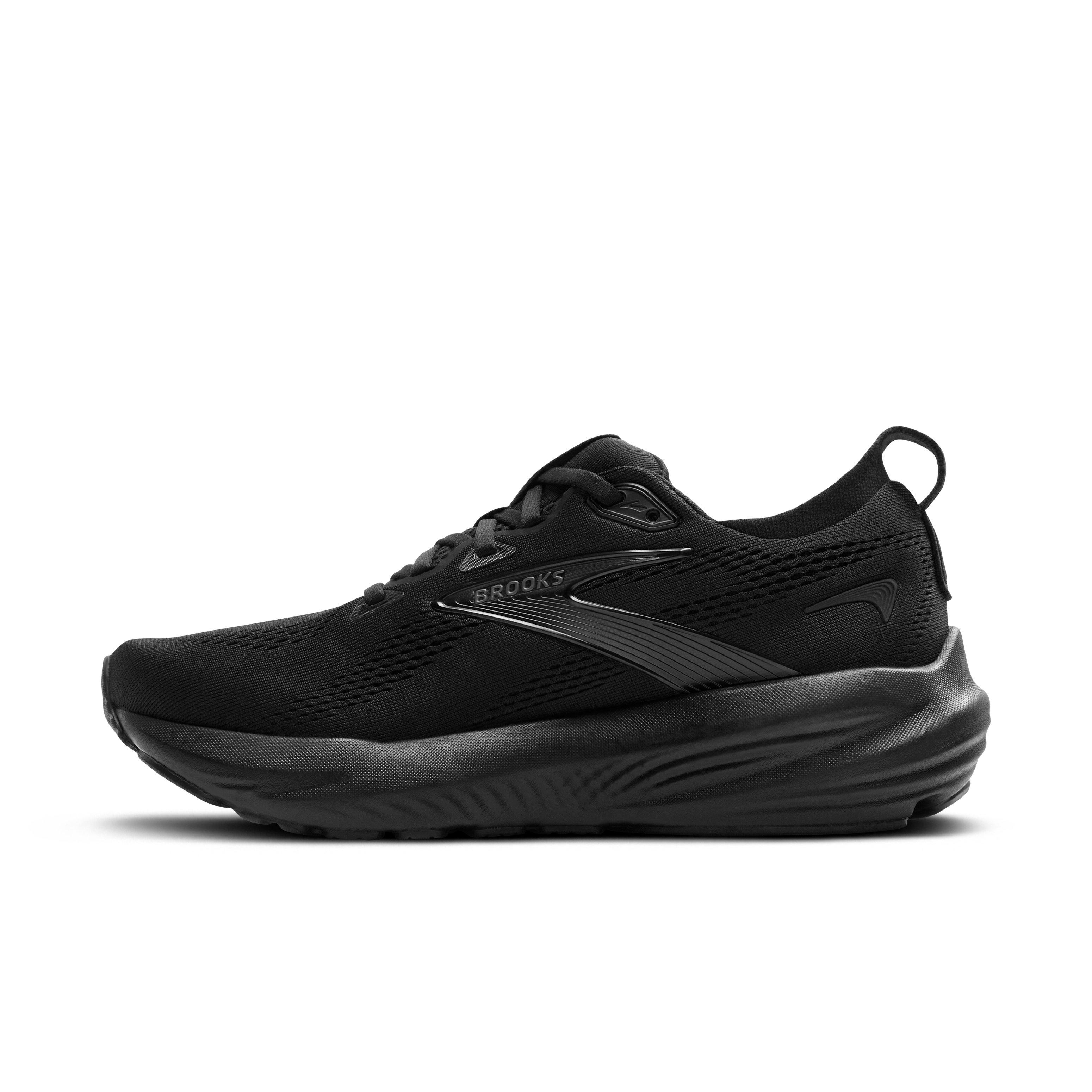 Brooks Glycerin 22 "Black/Black/Ebony" Women's Wide Running Shoe - BLACK/BLACK/EBONY Thumbnail View 2