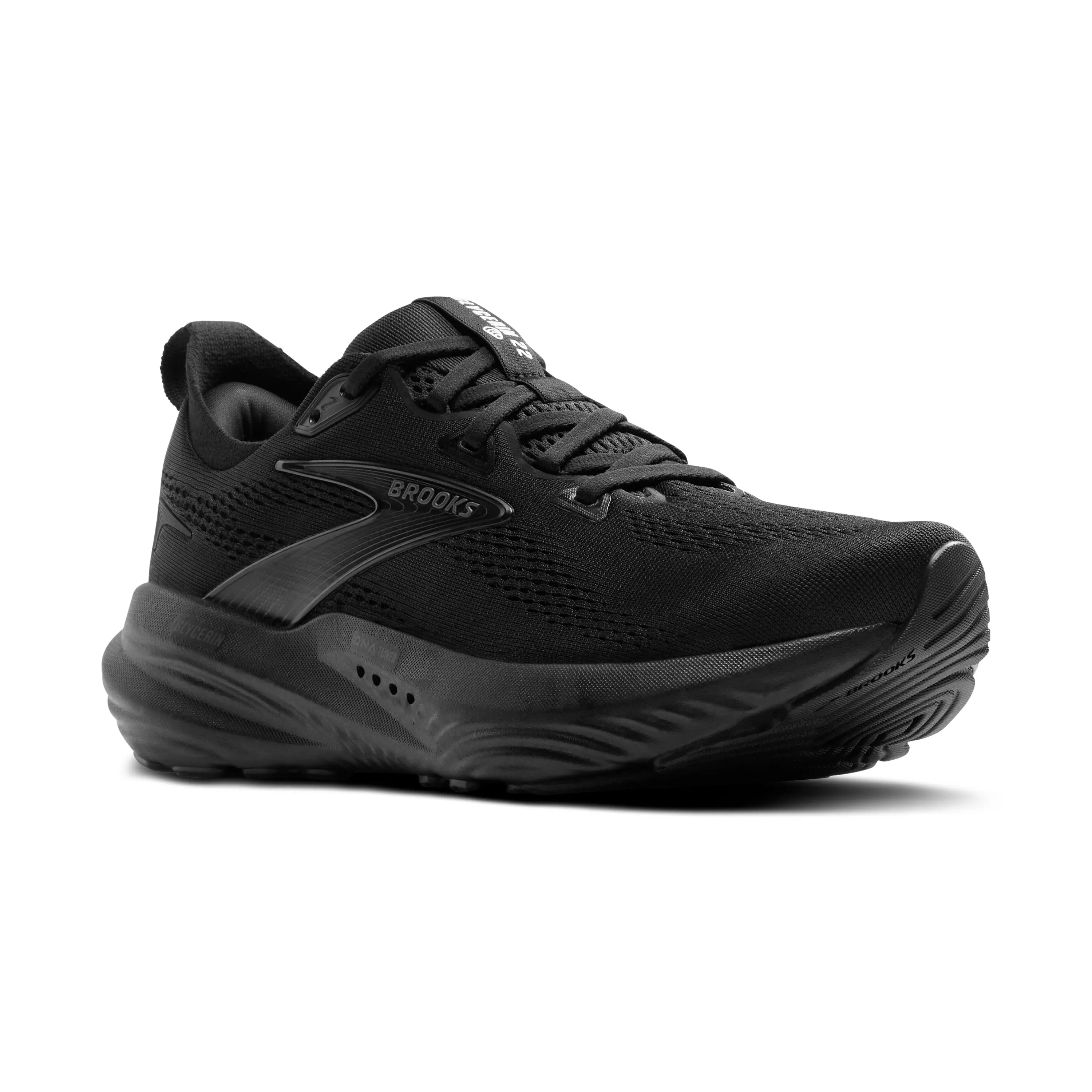 Brooks Glycerin 22 "Black/Black/Ebony" Women's Wide Running Shoe - BLACK/BLACK/EBONY
