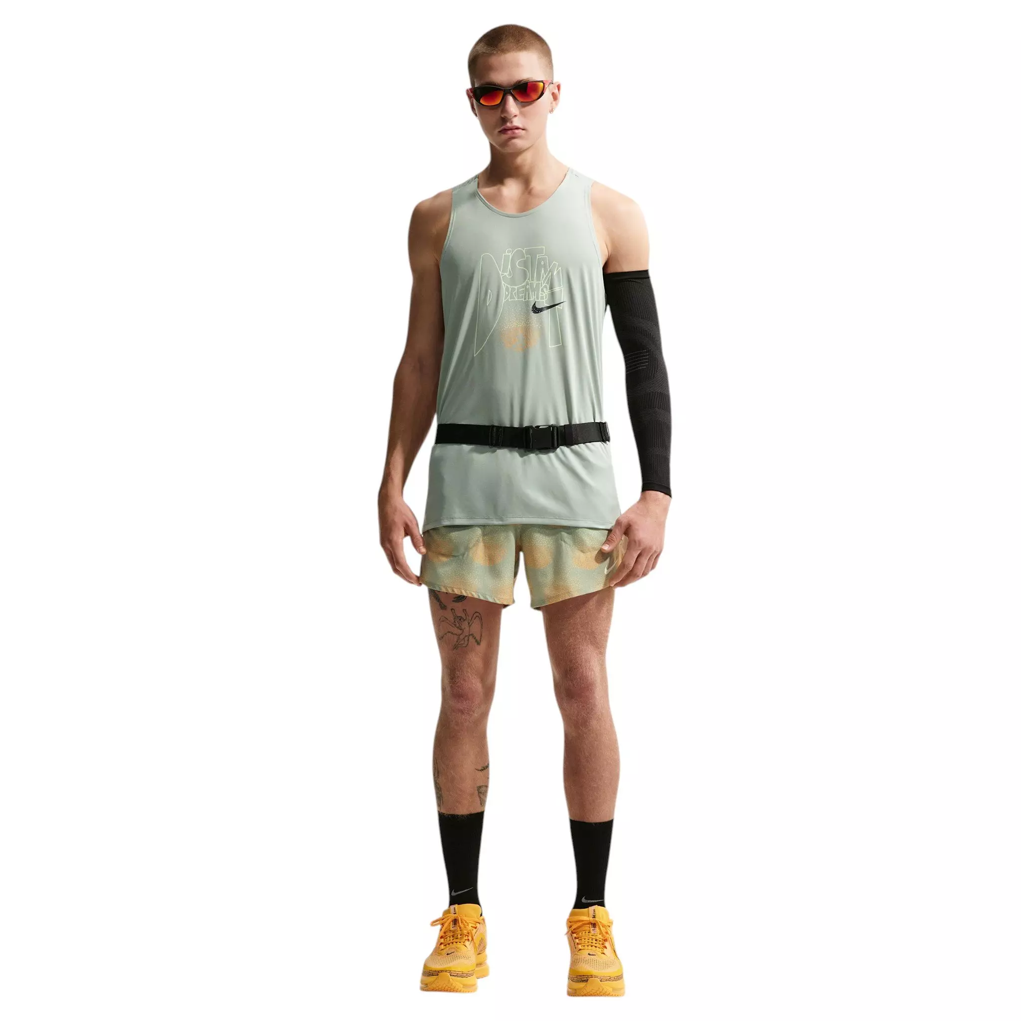 Nike Men's Stride Dri-FIT ADV Running Tank Top - Light Green - LIGHT GREEN