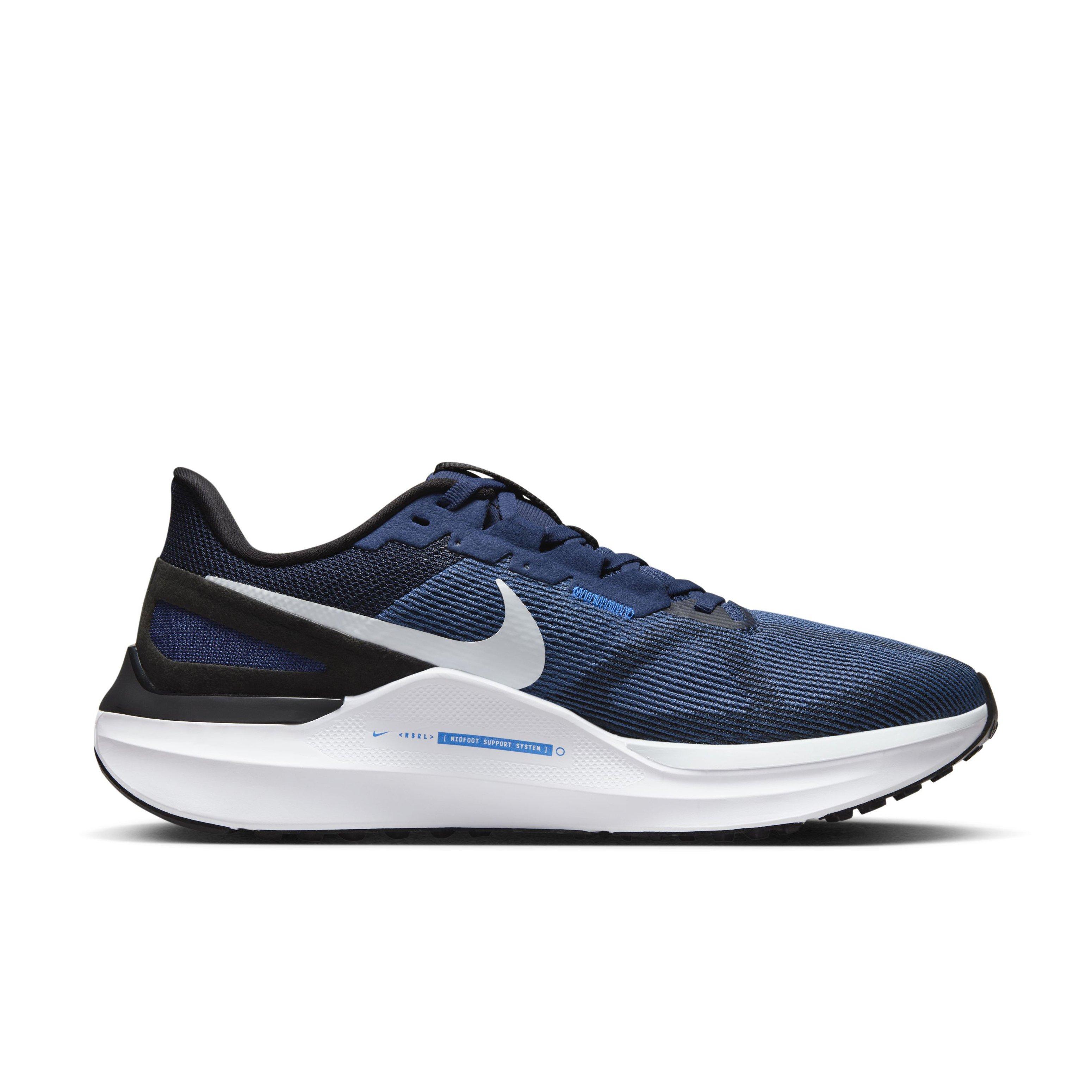 Nike Structure 25 "Midnight Navy/White/Black/Pure Platinum" Men's Running Shoe - NAVY/WHITE/BLACK/PLATINUM Thumbnail View 1