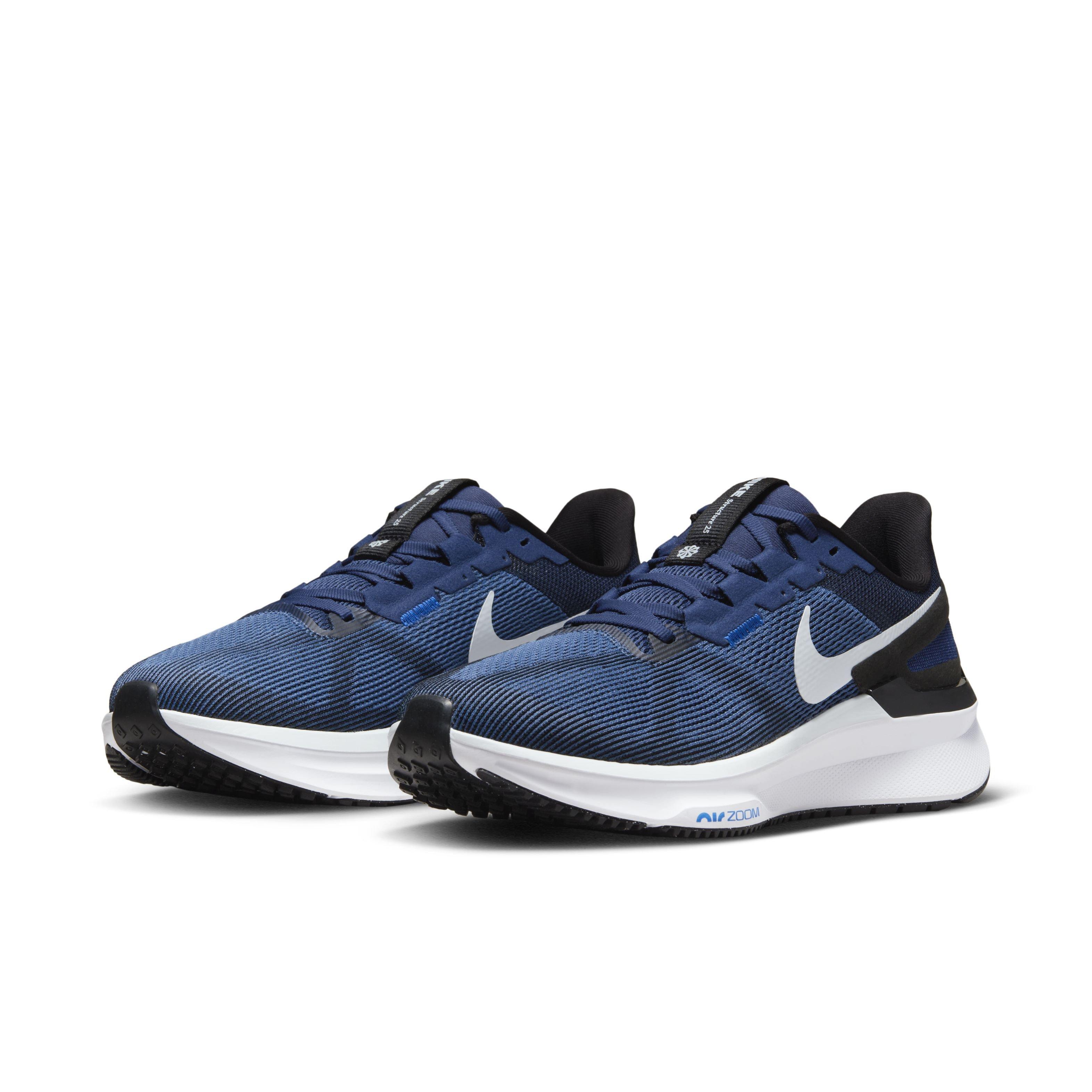Nike Structure 25 "Midnight Navy/White/Black/Pure Platinum" Men's Running Shoe - NAVY/WHITE/BLACK/PLATINUM Thumbnail View 3