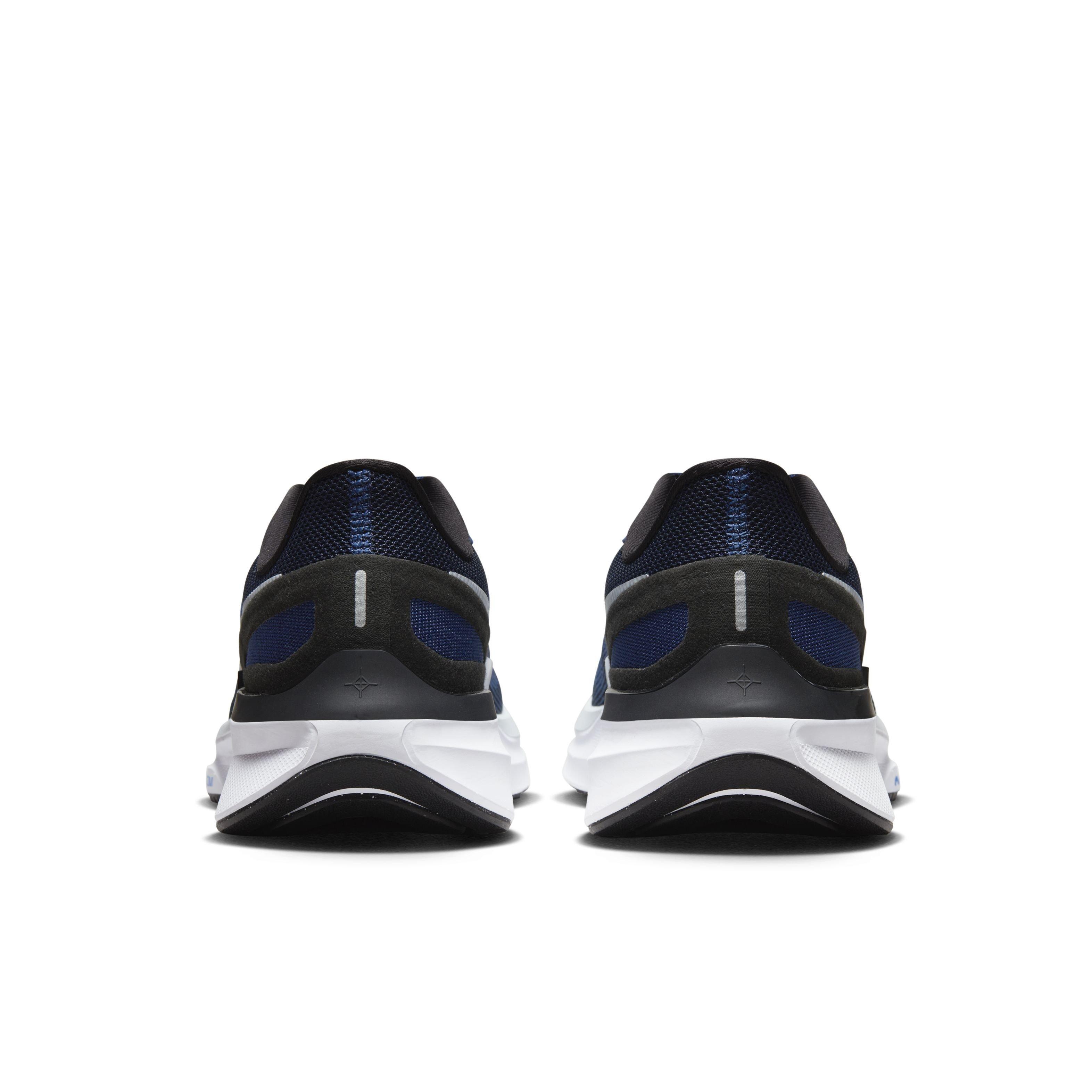 Nike Structure 25 "Midnight Navy/White/Black/Pure Platinum" Men's Running Shoe - NAVY/WHITE/BLACK/PLATINUM Thumbnail View 5