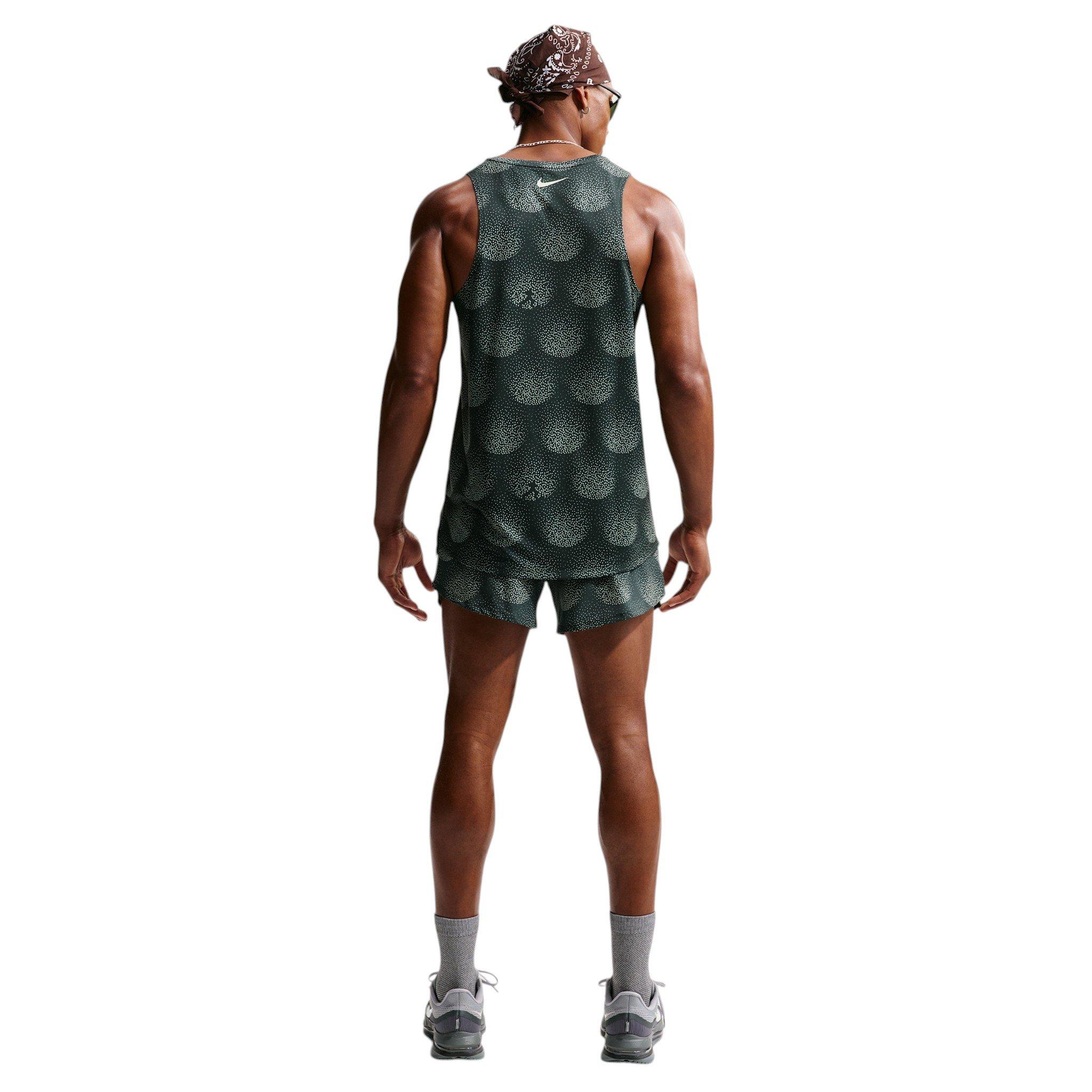 Nike Men's Stride Dri-FIT 5" Brief-Lined Running Shorts - Dark Green - DARK GREEN