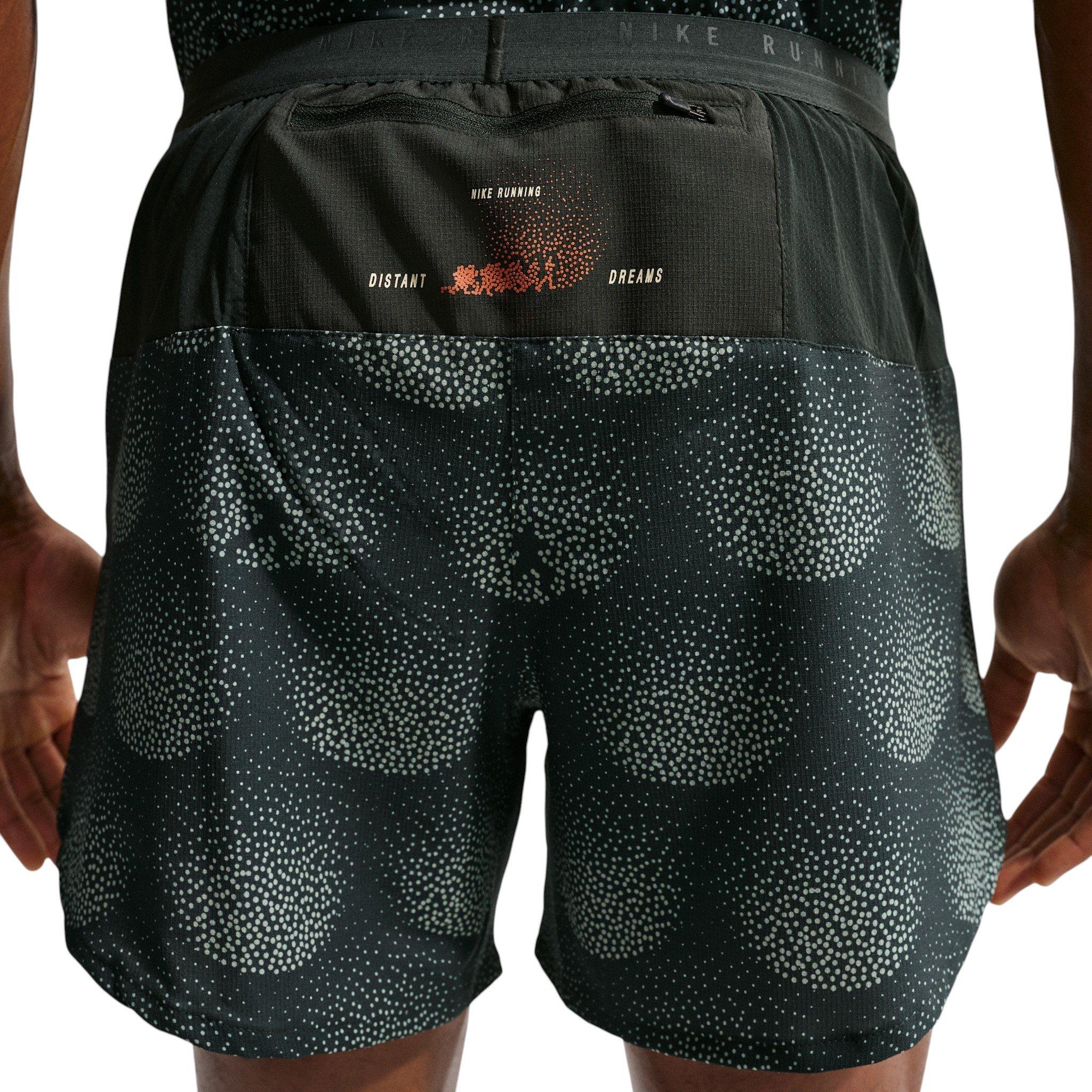 Nike Men's Stride Dri-FIT 5" Brief-Lined Running Shorts - Dark Green - DARK GREEN