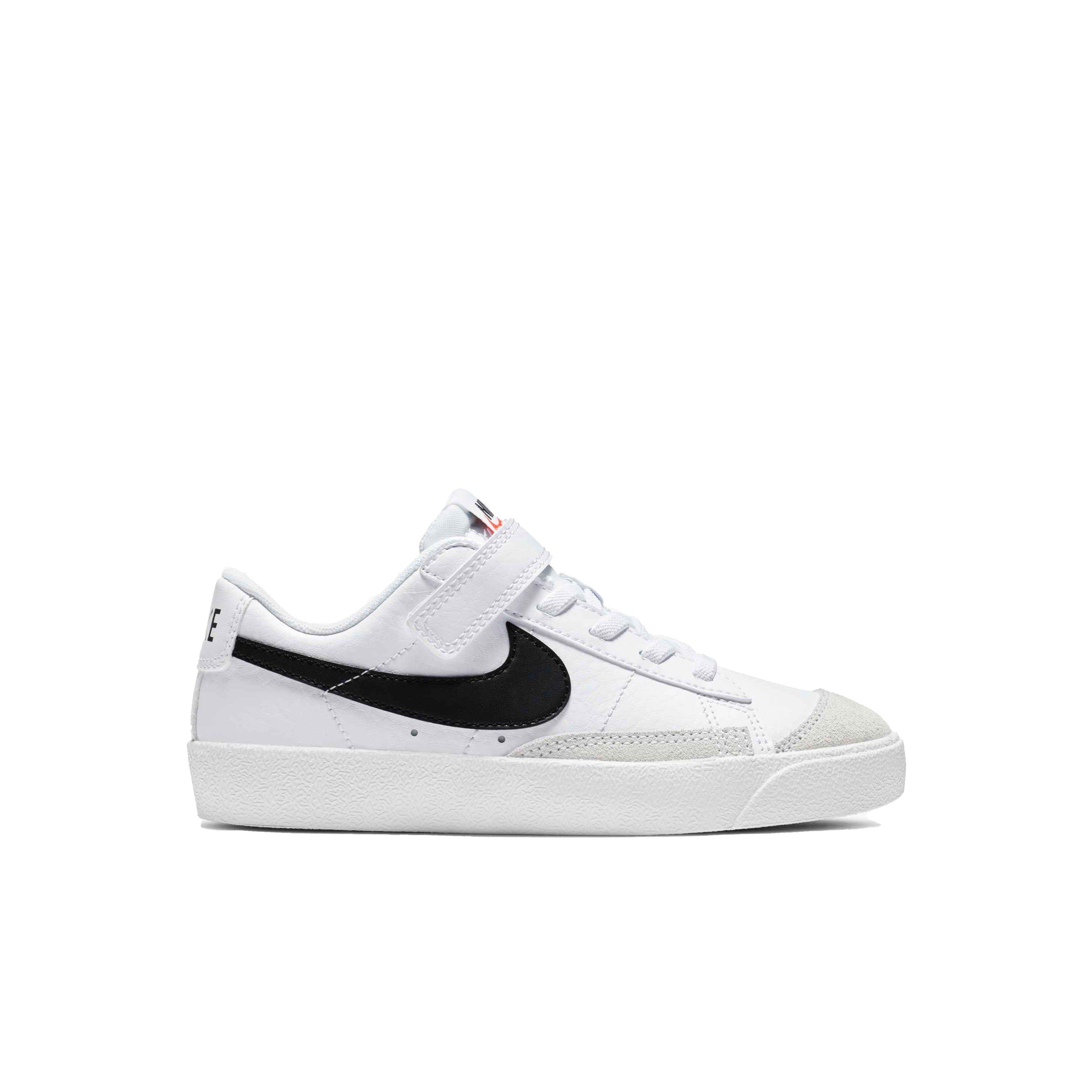 Nike Blazer Low '77 "White/Black/Team Orange" Preschool Boys' Shoe - WHITE/BLACK/ORANGE Thumbnail View 1