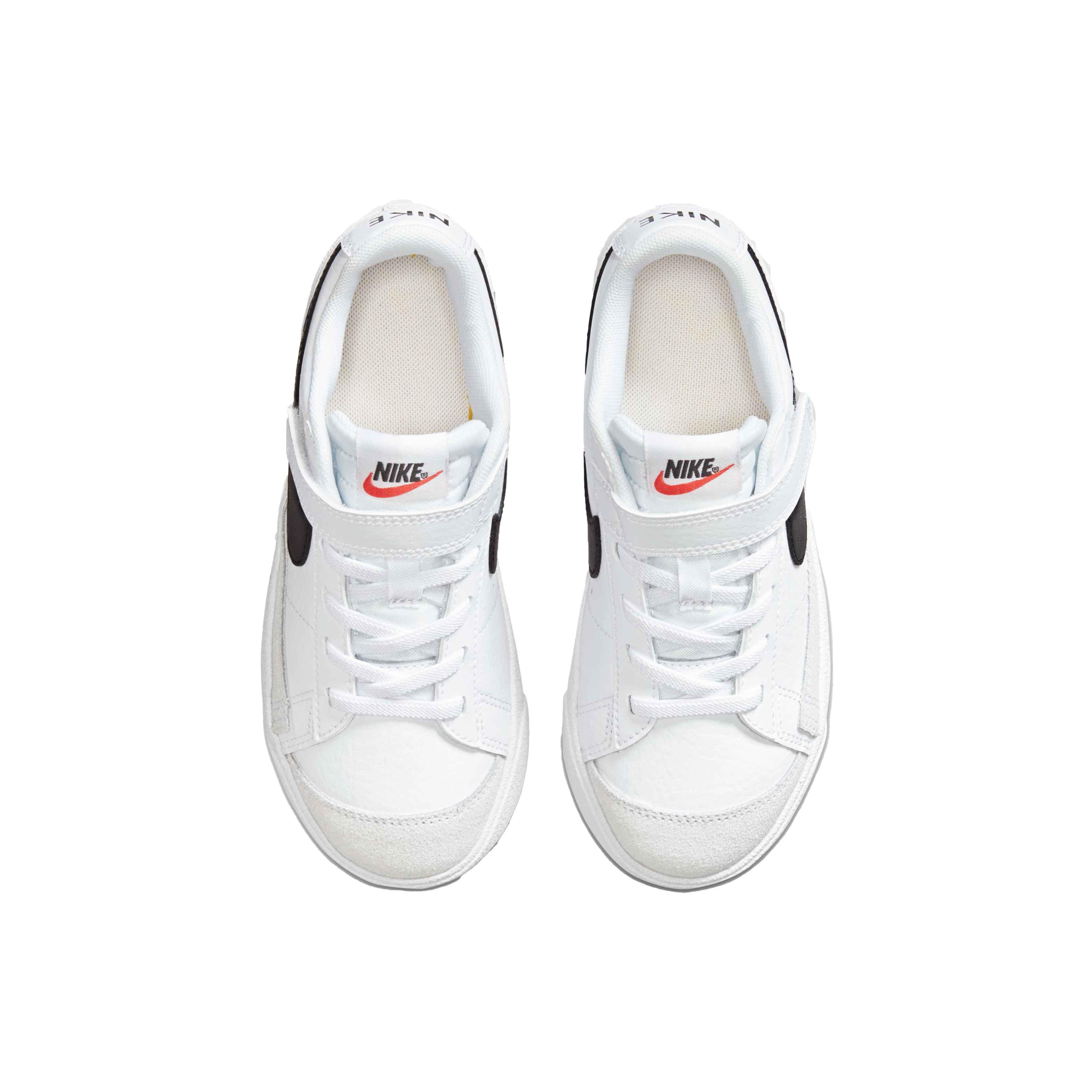 Nike Blazer Low '77 "White/Black/Team Orange" Preschool Boys' Shoe - WHITE/BLACK/ORANGE Thumbnail View 4