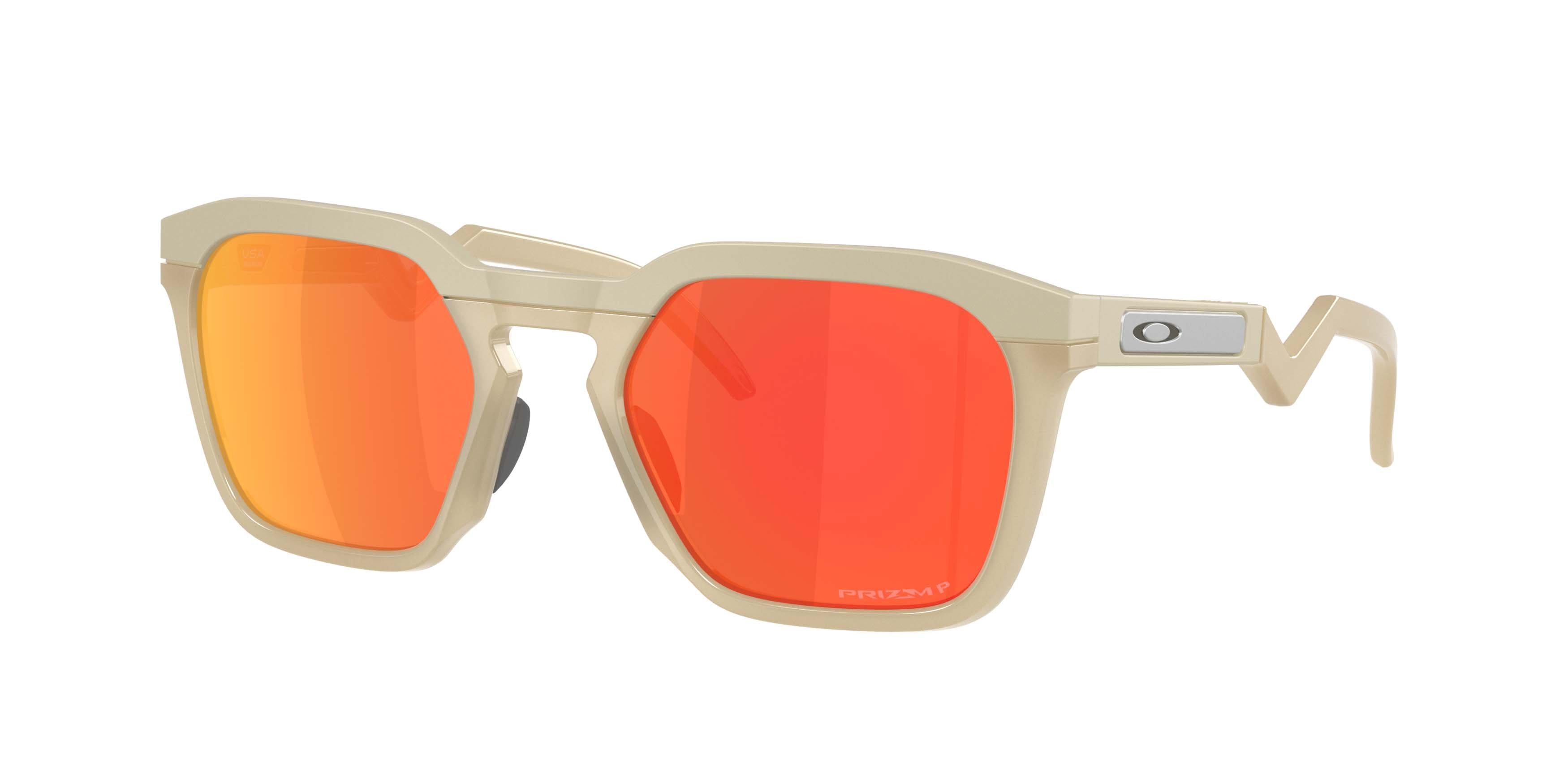 Oakley HSTN SQ Prizm Ruby Polarized Sunglasses &ndash; Matte Sand - BROWN/RED Thumbnail View 1