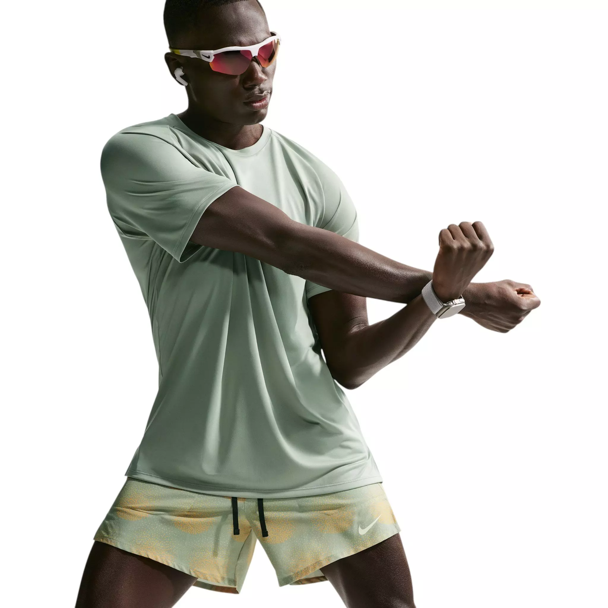 Nike Men's Stride Dri-FIT 5" Brief-Lined Running Shorts - Light Green - LIGHT GREEN