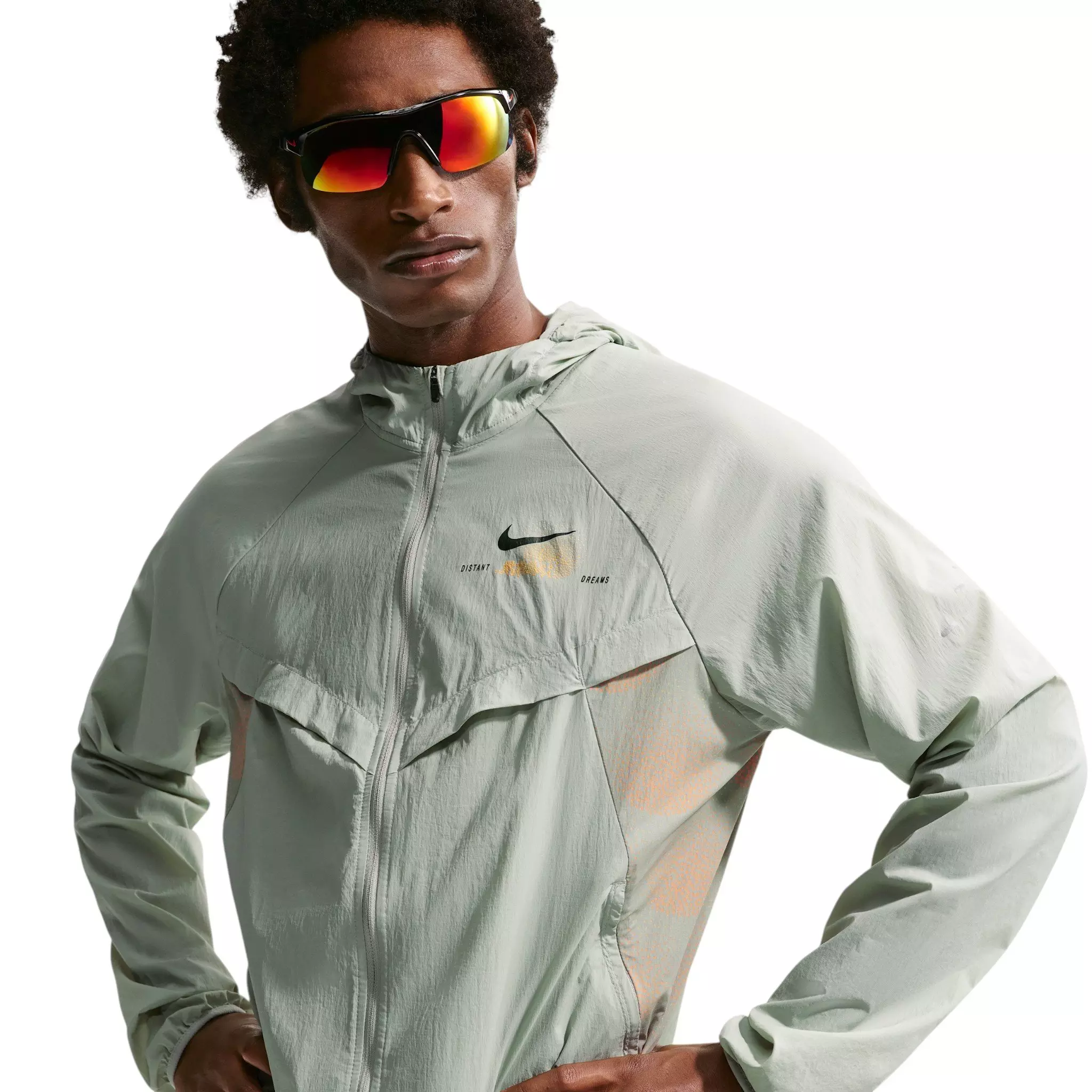 Nike Men's Stride Repel UV Protection Running Jacket - Light Green - LIGHT GREEN