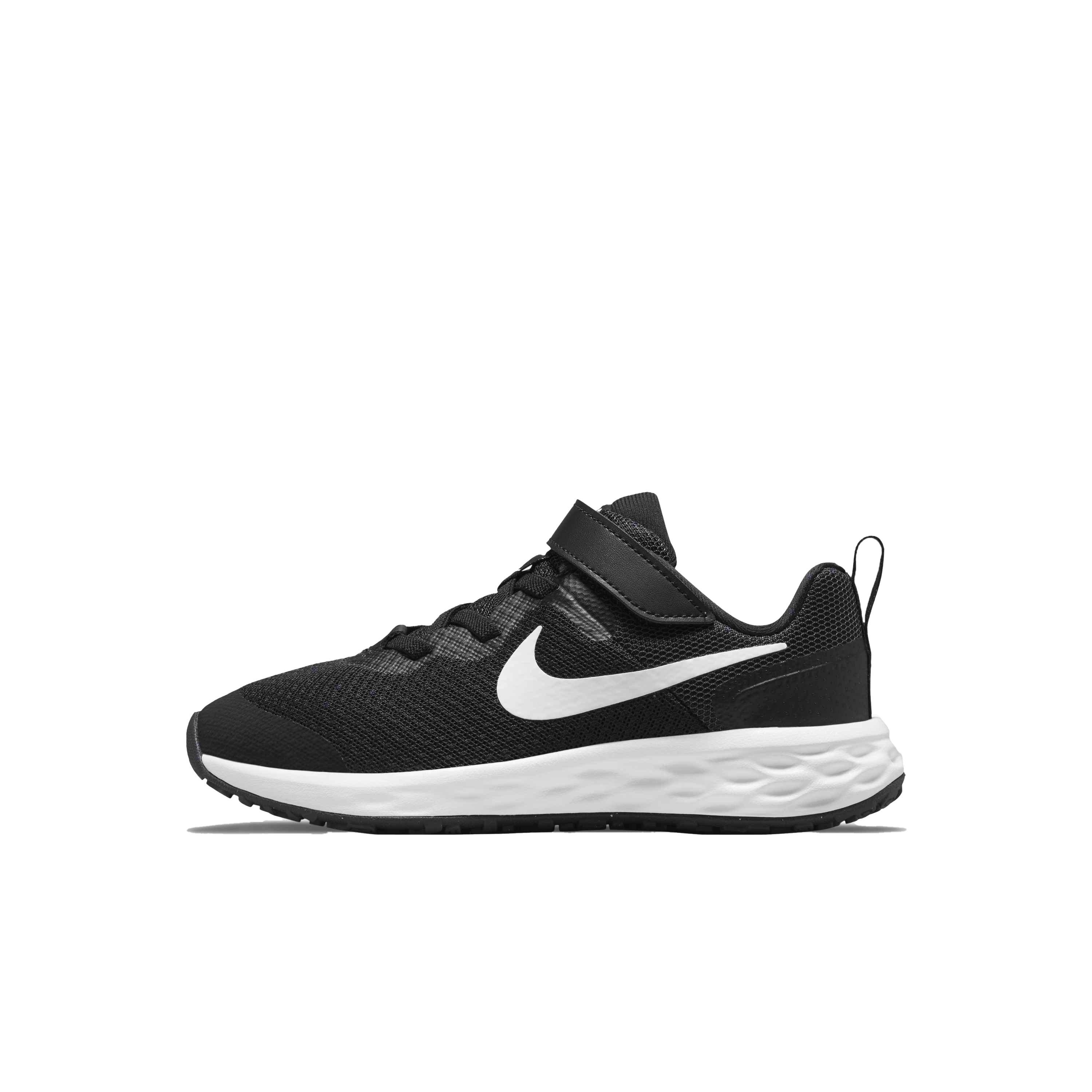 Nike Revolution 6 "Black/White/Dark Smoke Grey" Preschool Boys' Running Shoe - BLACK Thumbnail View 2