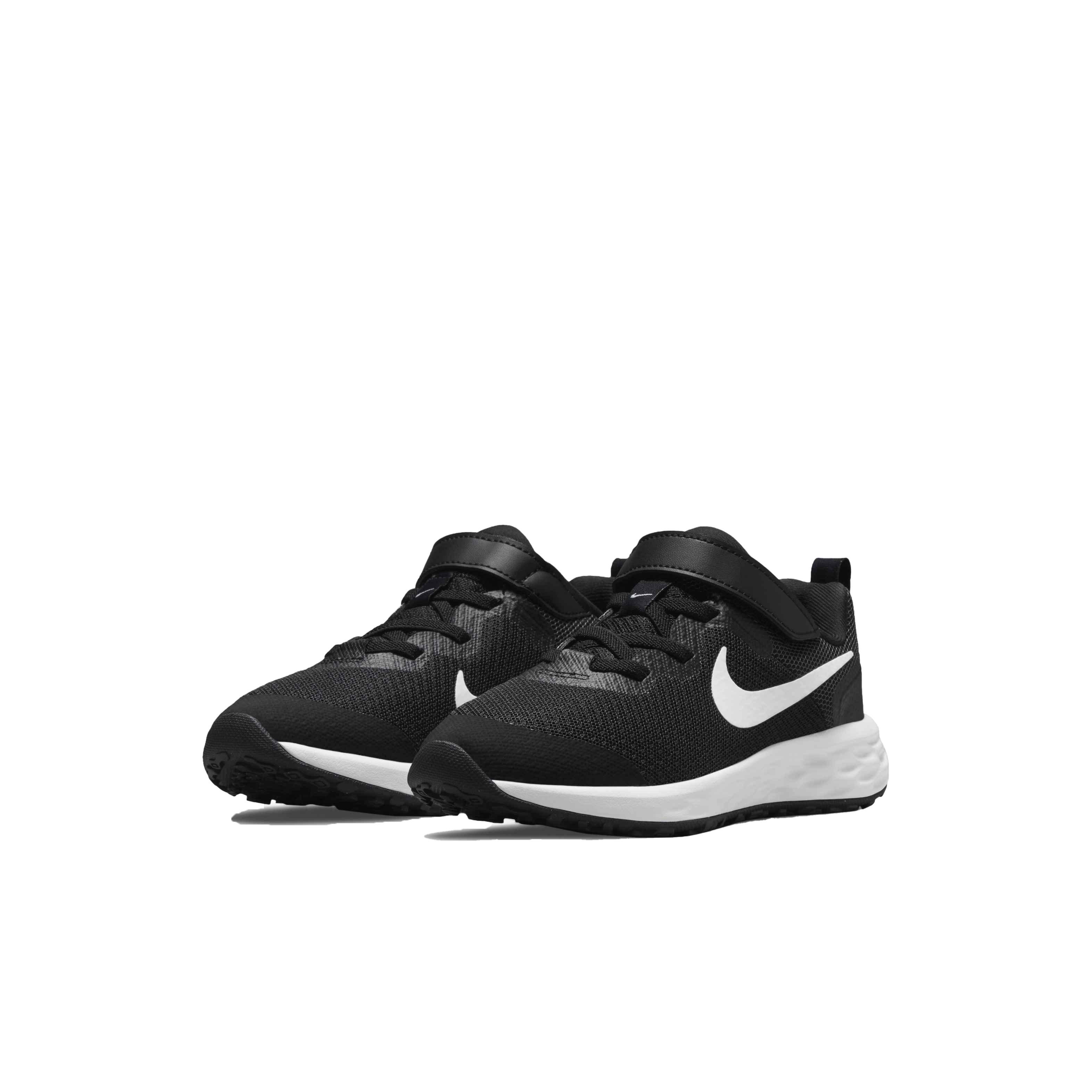 Nike Revolution 6 "Black/White/Dark Smoke Grey" Preschool Boys' Running Shoe - BLACK Thumbnail View 3