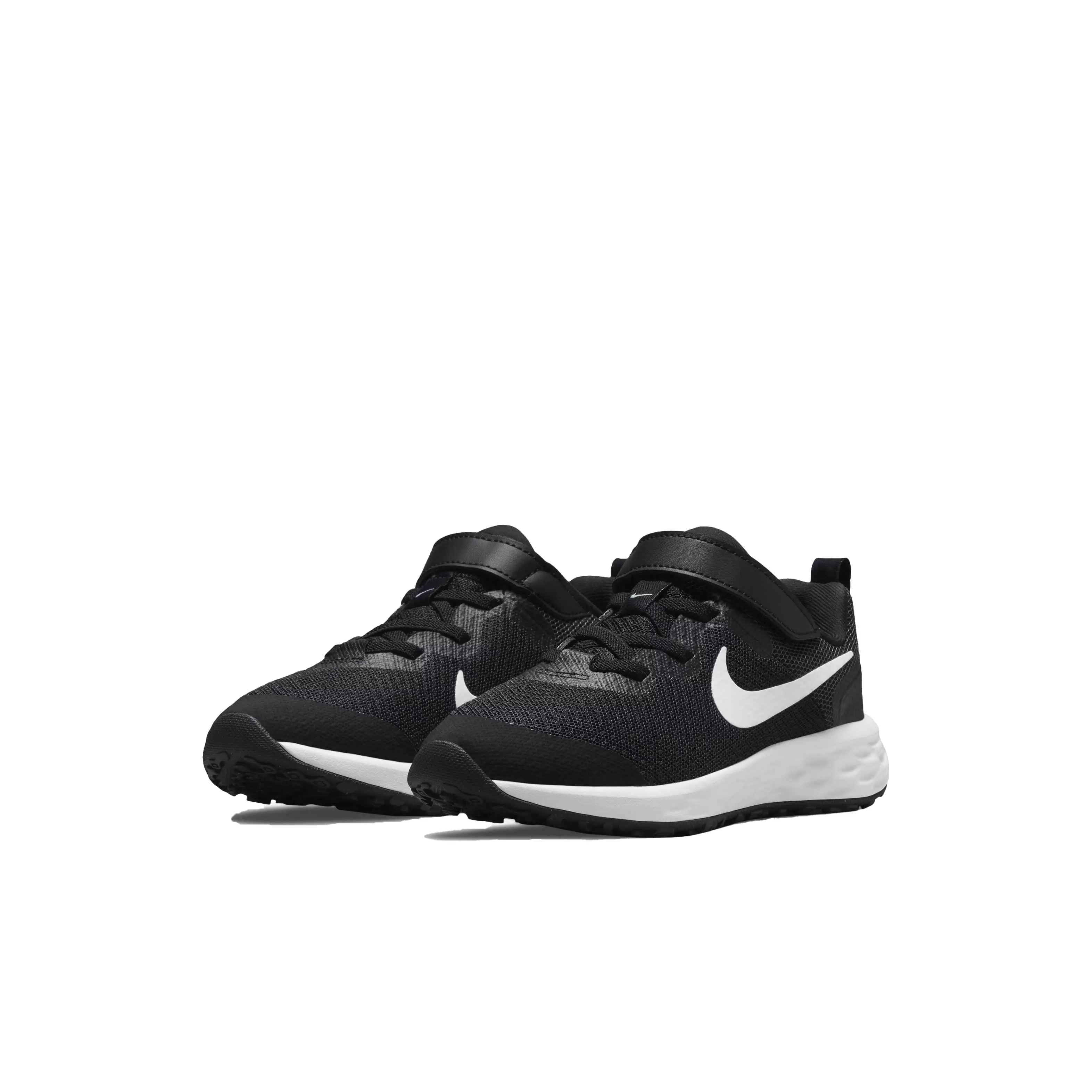 Nike Revolution 6 "Black/White/Dark Smoke Grey" Preschool Boys' Running Shoe - BLACK