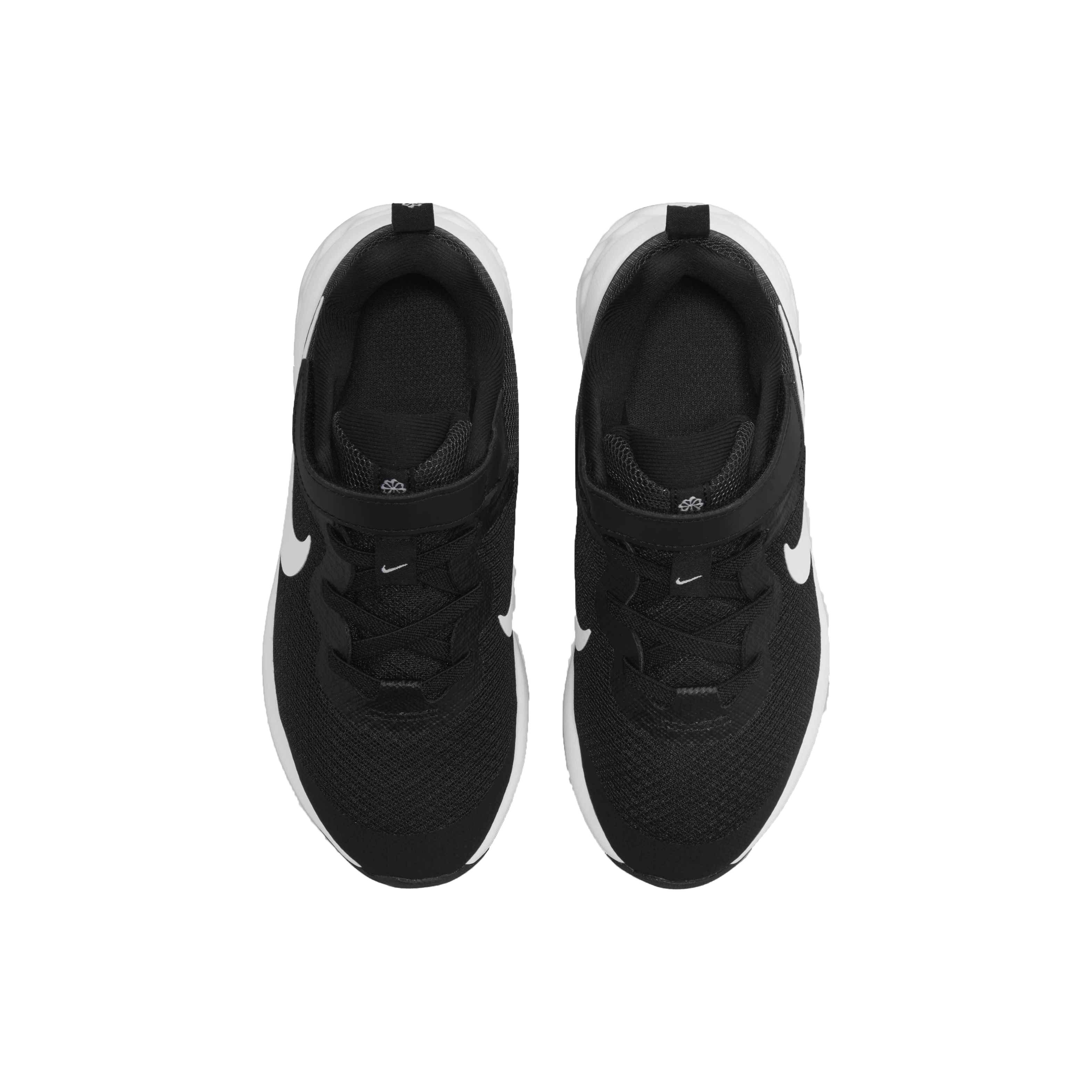 Nike Revolution 6 "Black/White/Dark Smoke Grey" Preschool Boys' Running Shoe - BLACK Thumbnail View 4