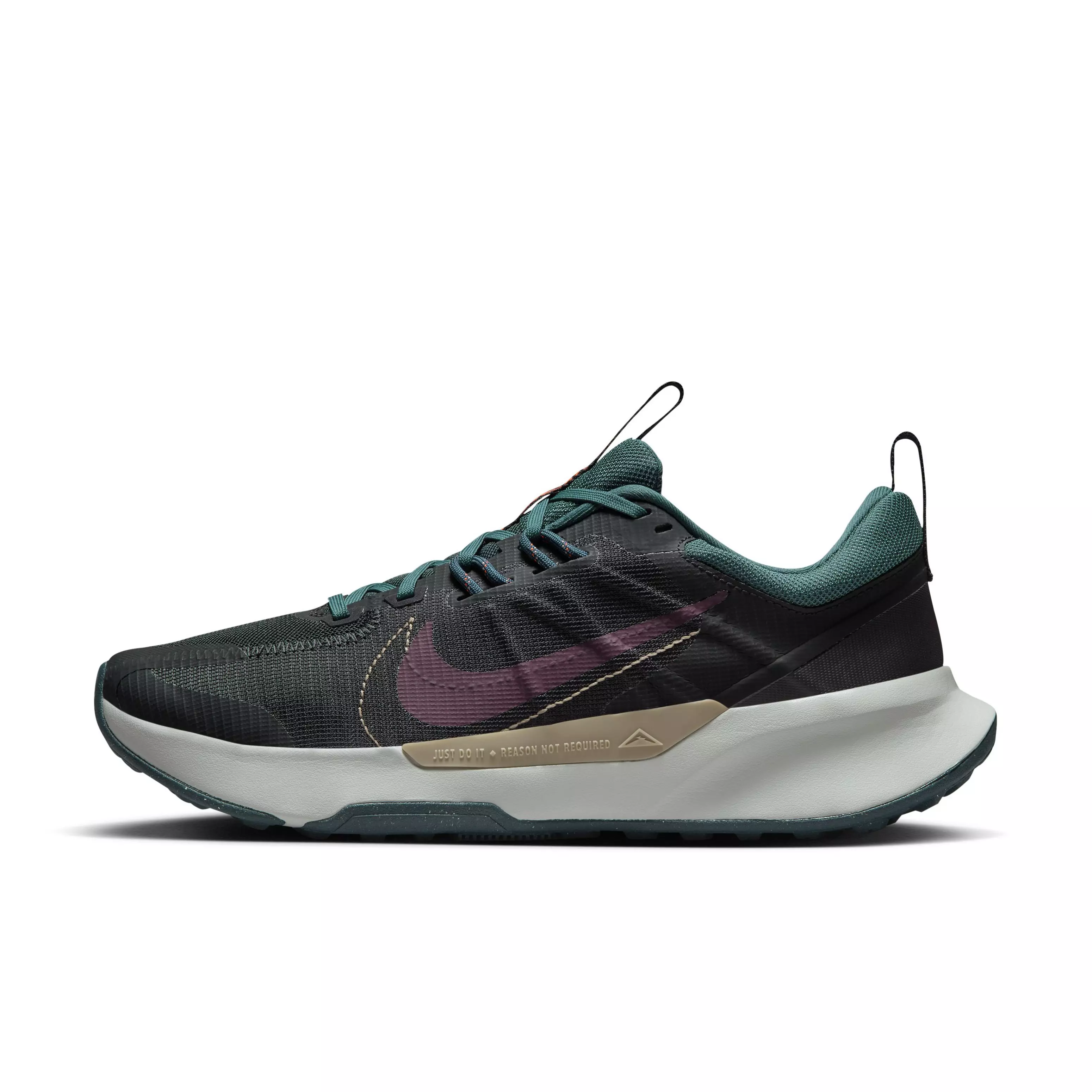 Nike Juniper Trail 2 "Black/Deep Jungle/Purple Ink/Night Maroon" Men's Trail Running Shoe - BLACK/JUNGLE/PURPLE/MAROON