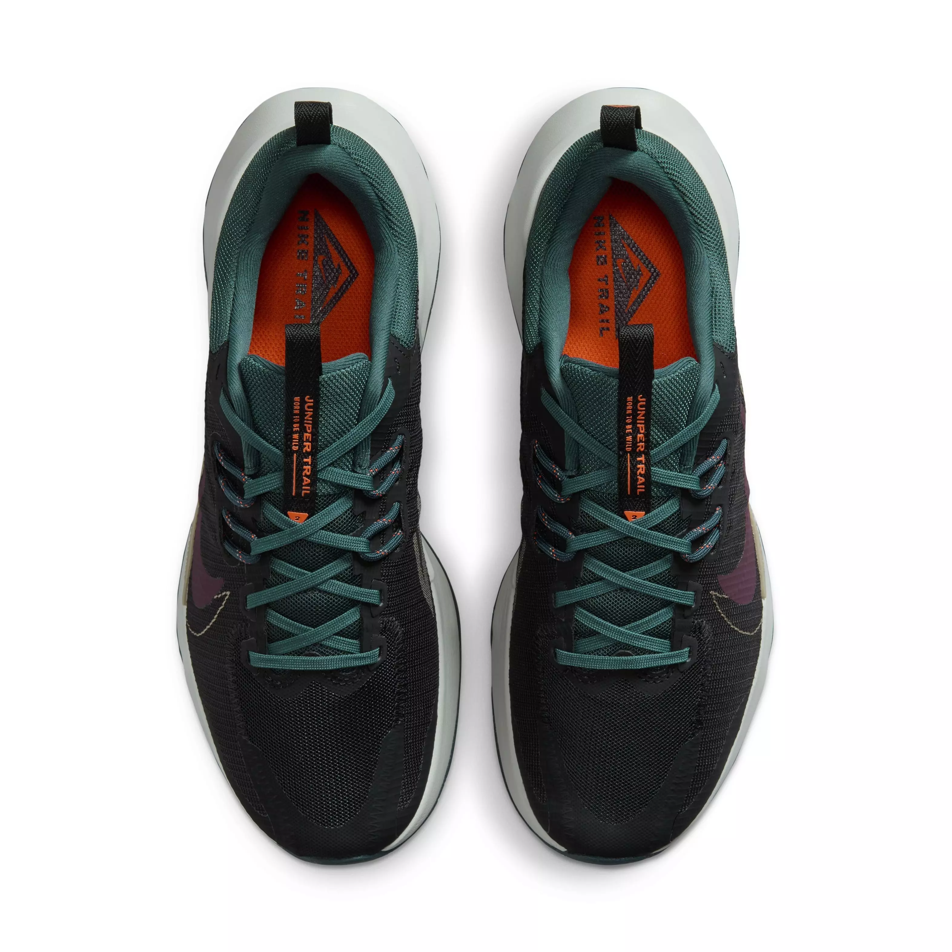 Nike Juniper Trail 2 "Black/Deep Jungle/Purple Ink/Night Maroon" Men's Trail Running Shoe - BLACK/JUNGLE/PURPLE/MAROON