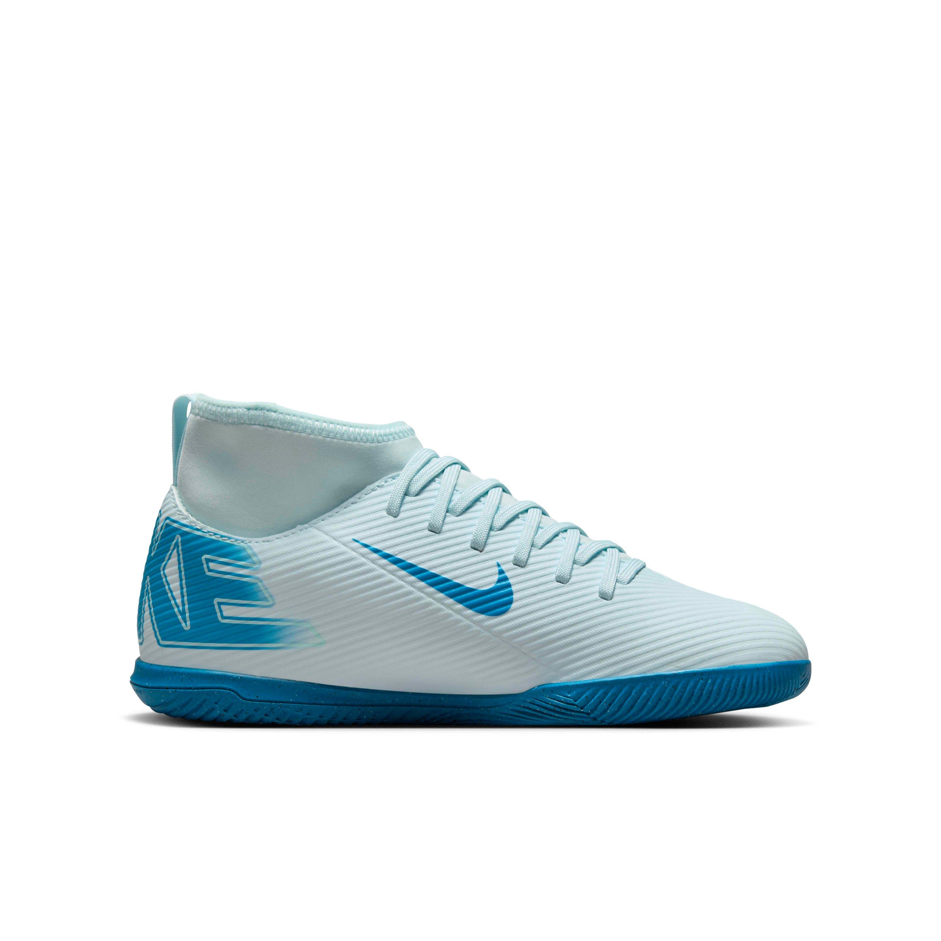 Nike Jr. Mercurial Superfly 10 Club Indoor Glacier Blue Blue Orbit Grade School Kids Soccer Shoe Hibbett