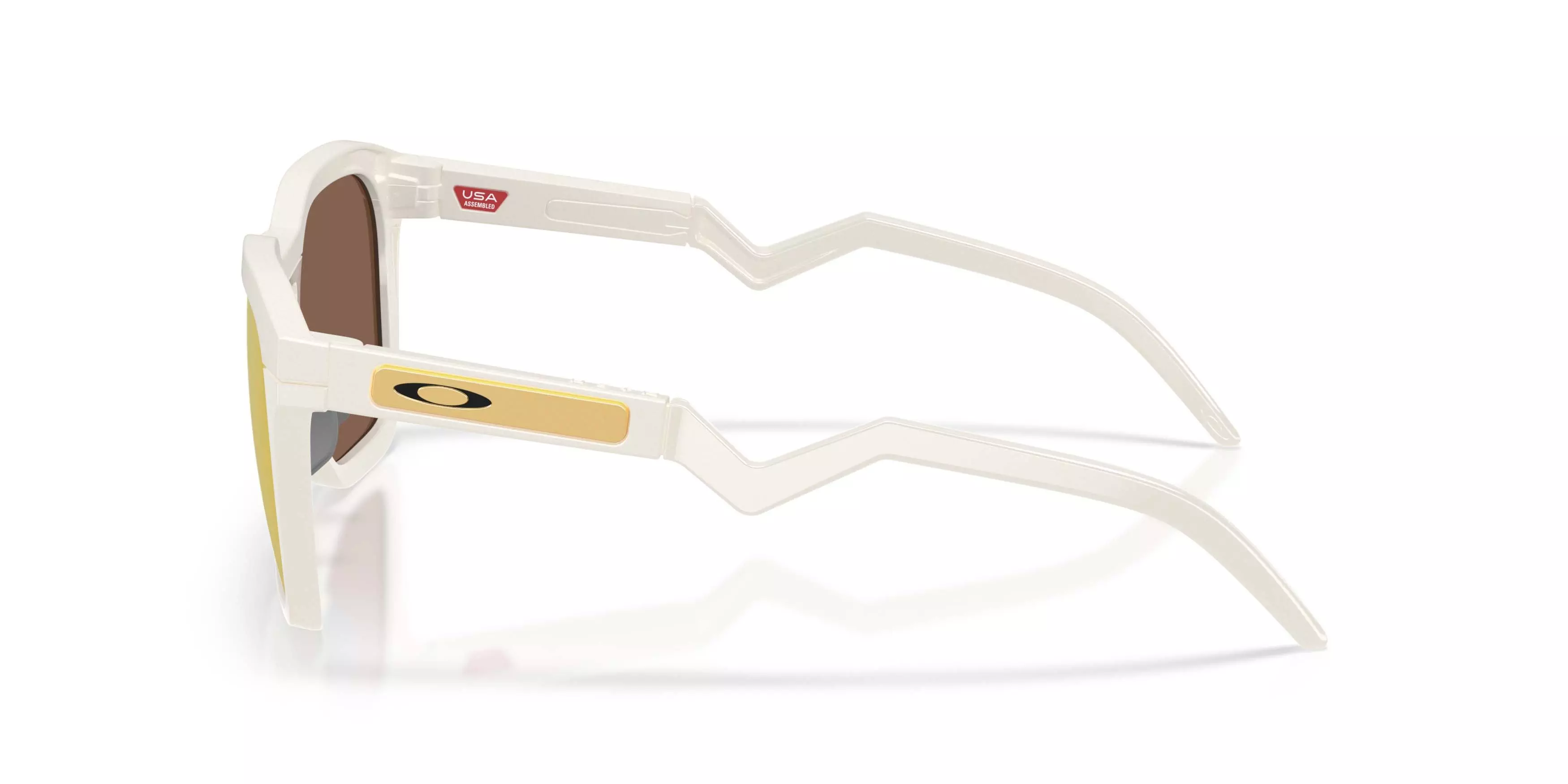 Oakley HSTN SQ Prizm 24K Polarized Sunglasses &ndash; Matte Mist - WHITE/GOLD