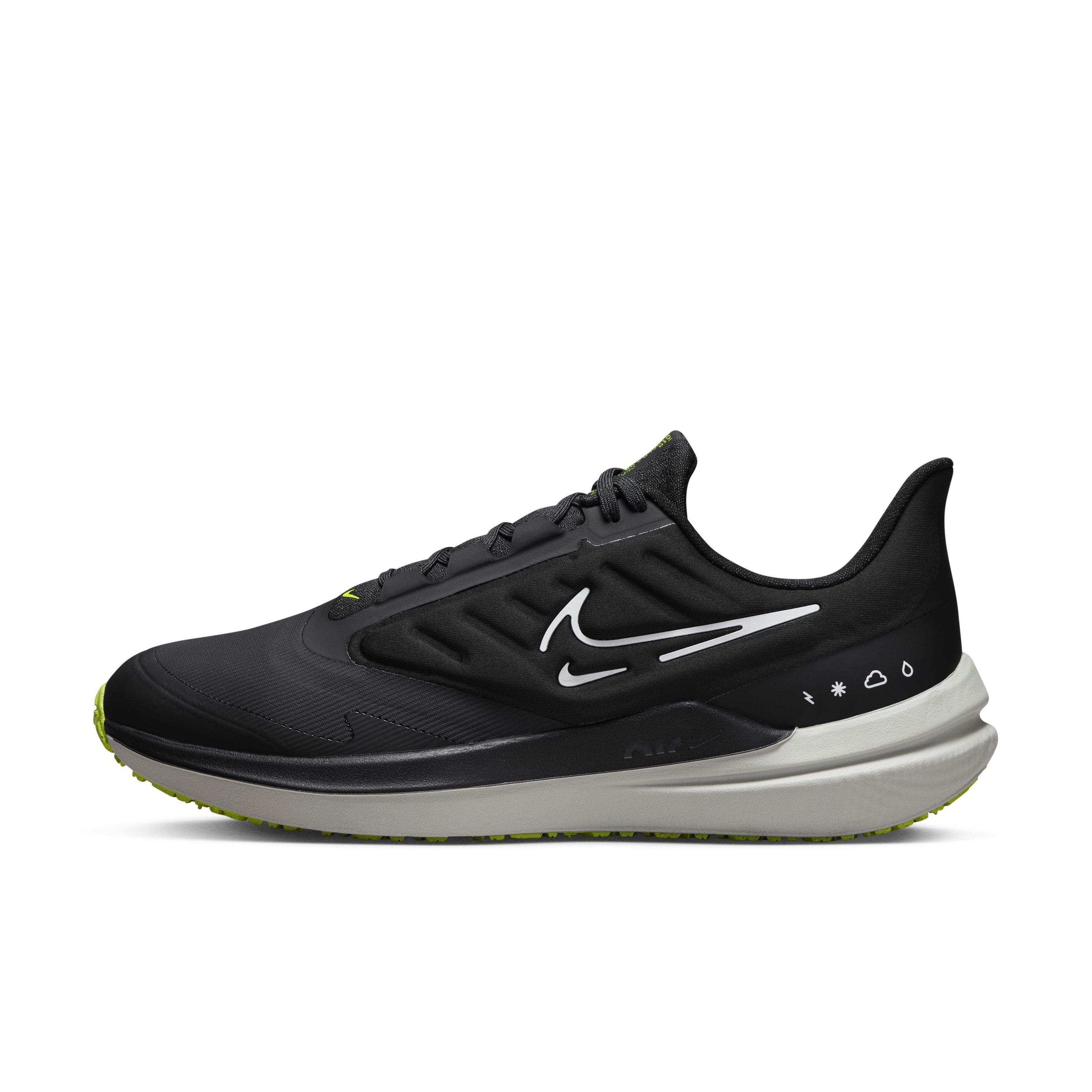 Nike Winflo 9 Shield "Black/Black/White" Men's Running Shoe - BLACK/BLACK/WHITE Thumbnail View 2