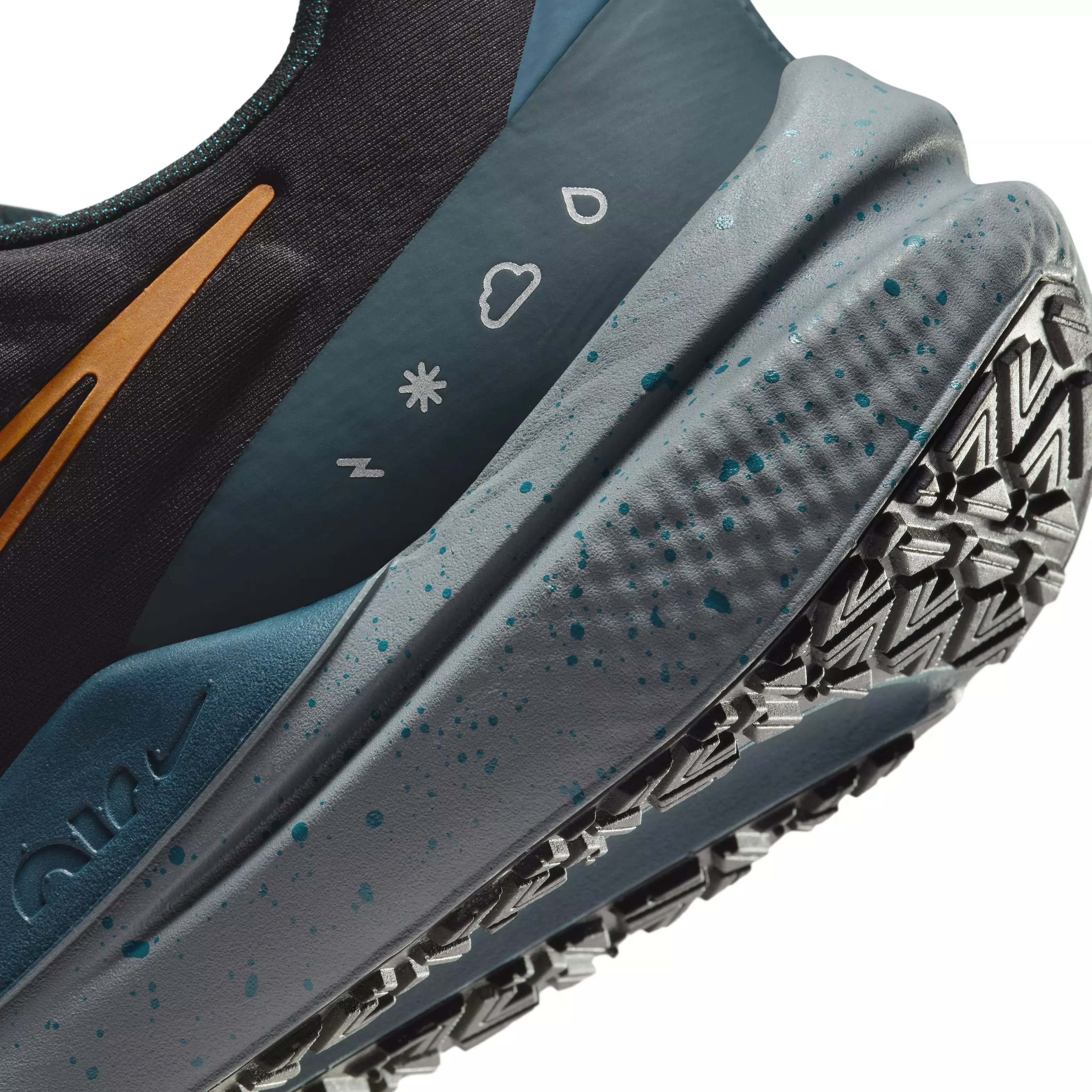 Nike Winflo 9 Shield "Anthracite/Dark Teal/Orange" Men's Running Shoe - ANTHRACITE/DK TEAL/ORANGE