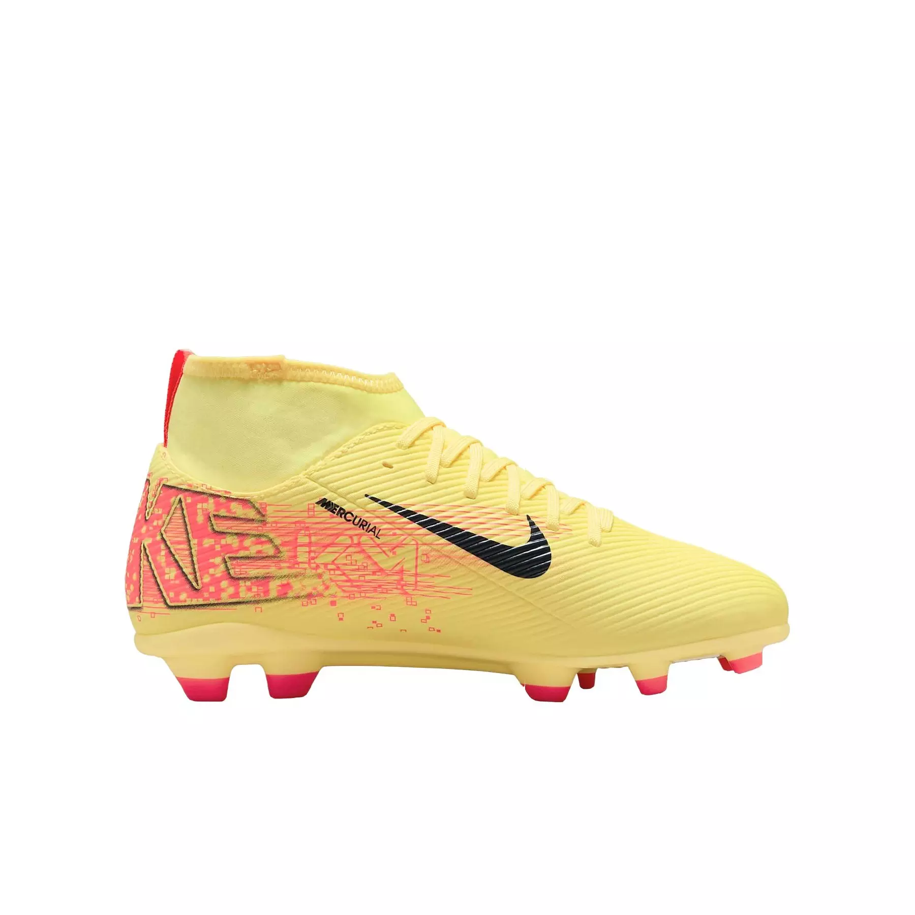 Nike Jr. Mercurial Superfly 10 Club "Kylian Mbappe'" MG "Orange" Grade School Kids' Soccer Cleat - ORANGE/NAVY