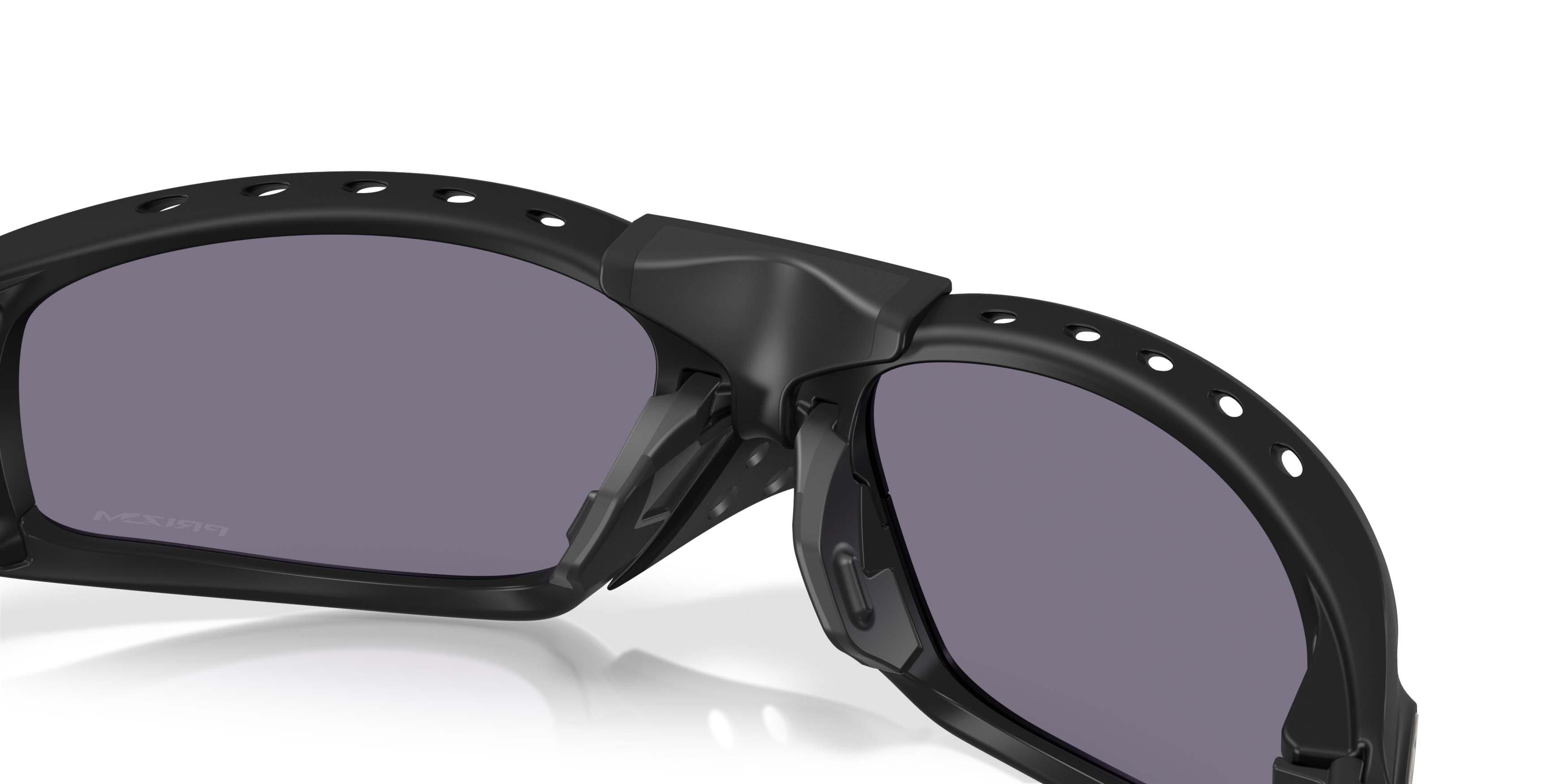 Oakley Plantaris SQ Prizm Grey Sunglasses &ndash; Matte Black - BLACK/GREY Thumbnail View 5